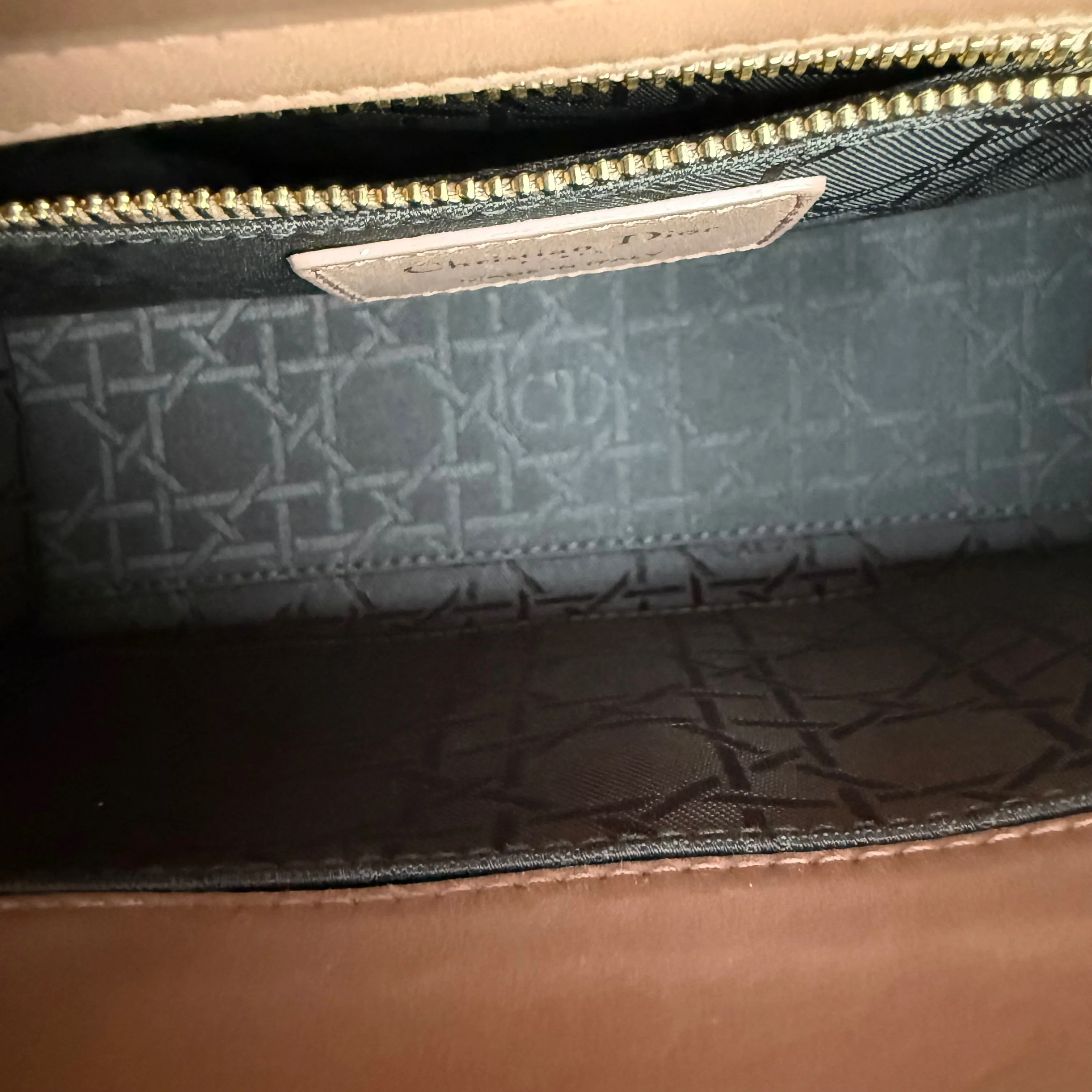 Dior Lady Small Flap - Cannage Lambskin Blush Pink Gold Hardware