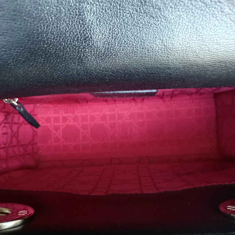 Dior Lady Small Flap - Cannage Lambskin Black Gold Hardware