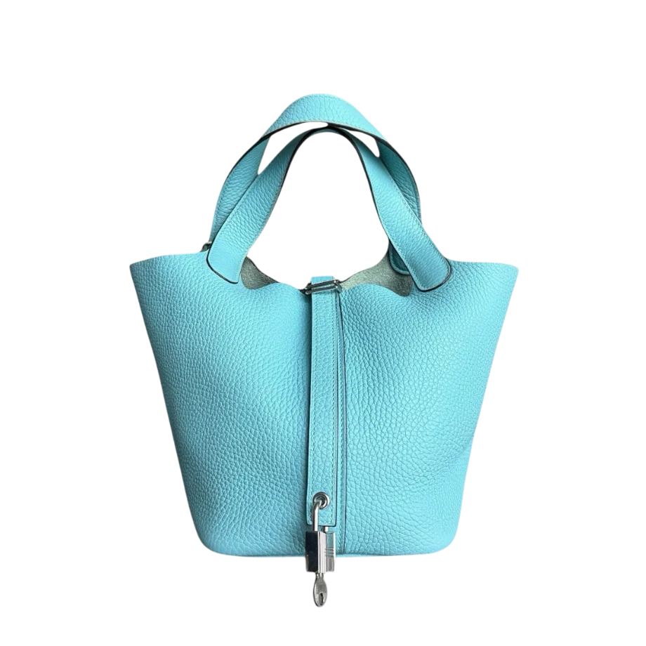 Hermes Picotin Lock 18 - TC Taurillion Clemence Lagon Palladium Hardware Stamp A