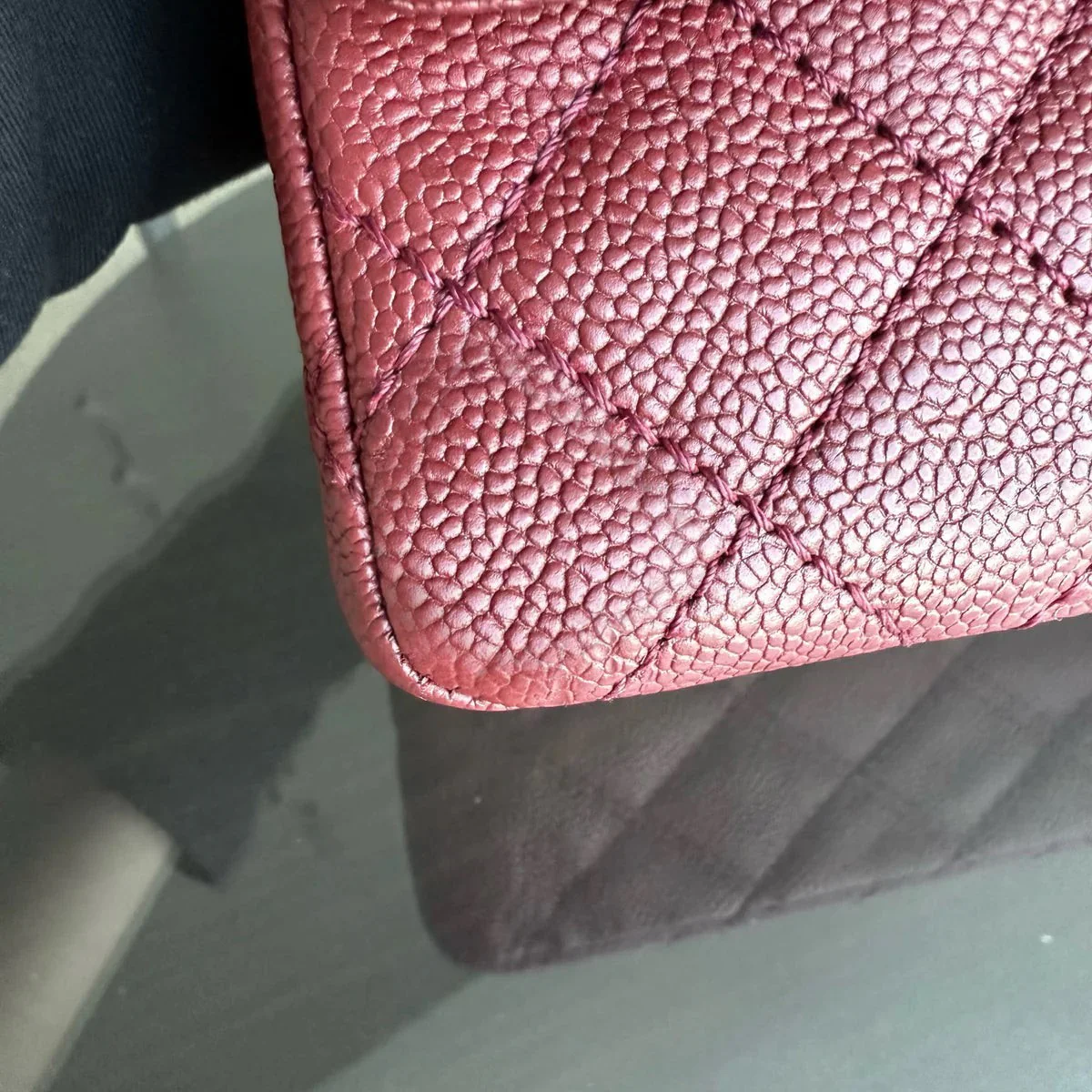 Chanel 2.55 Reissue 226 - Caviar Quilted Burgundy Ruthenium Silver Hardware Series 14