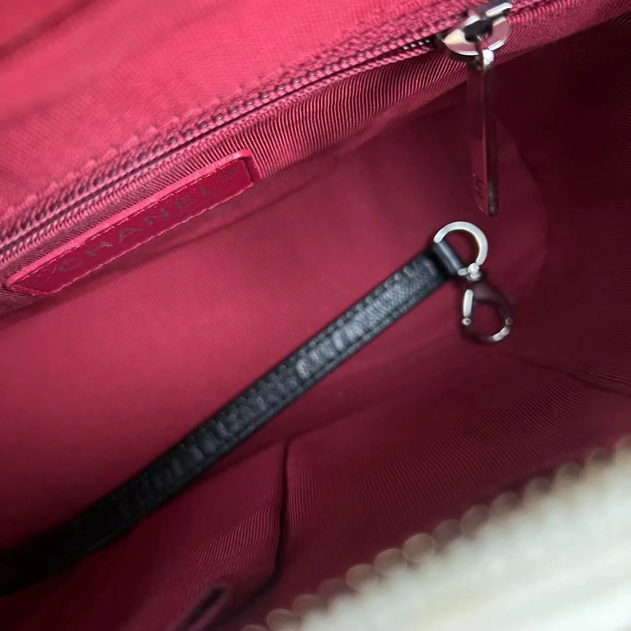 Chanel Small Gabrielle Hobo Quilted Calfskin Black White Two-tone Hardware