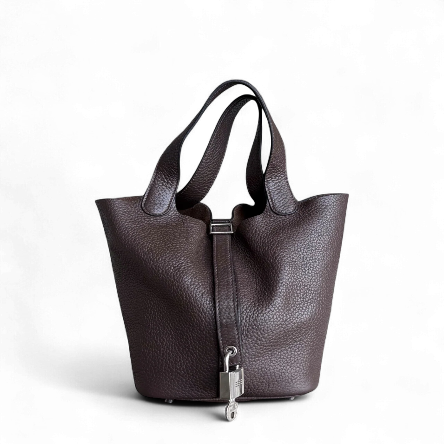 Hermes Picotin 18 - TC Clemence Leather Palladium Silver Hardware Stamp Square P