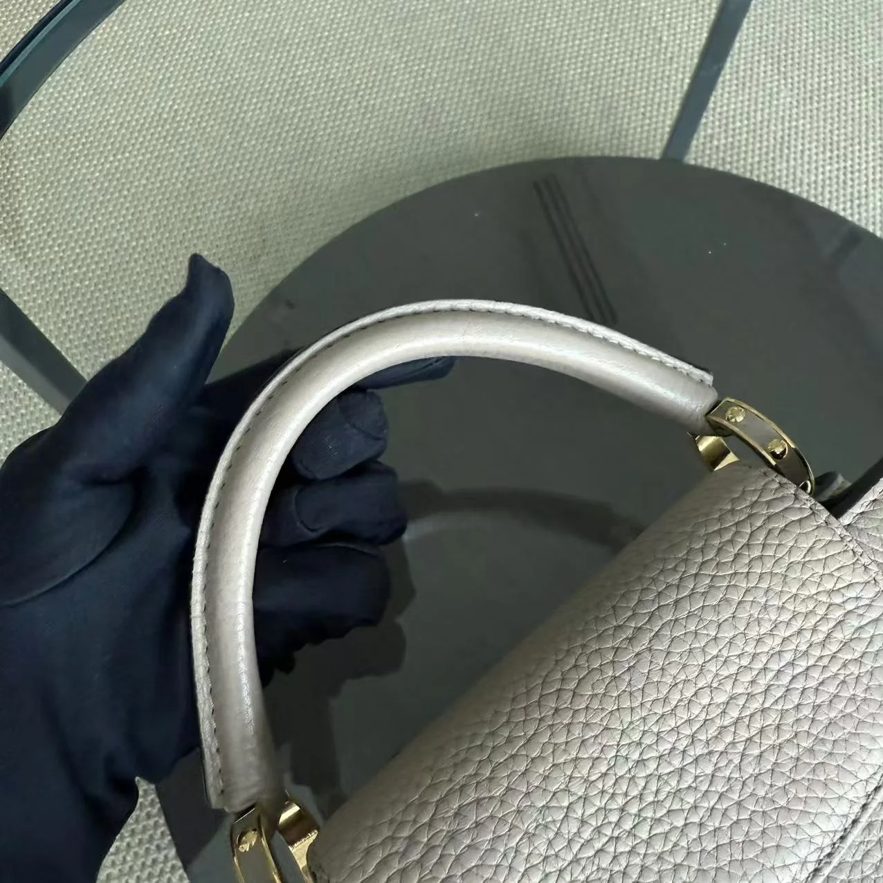 Louis Vuitton Capucines BB - Taurillon Grained Calfskin Light Beige Gold Hardware