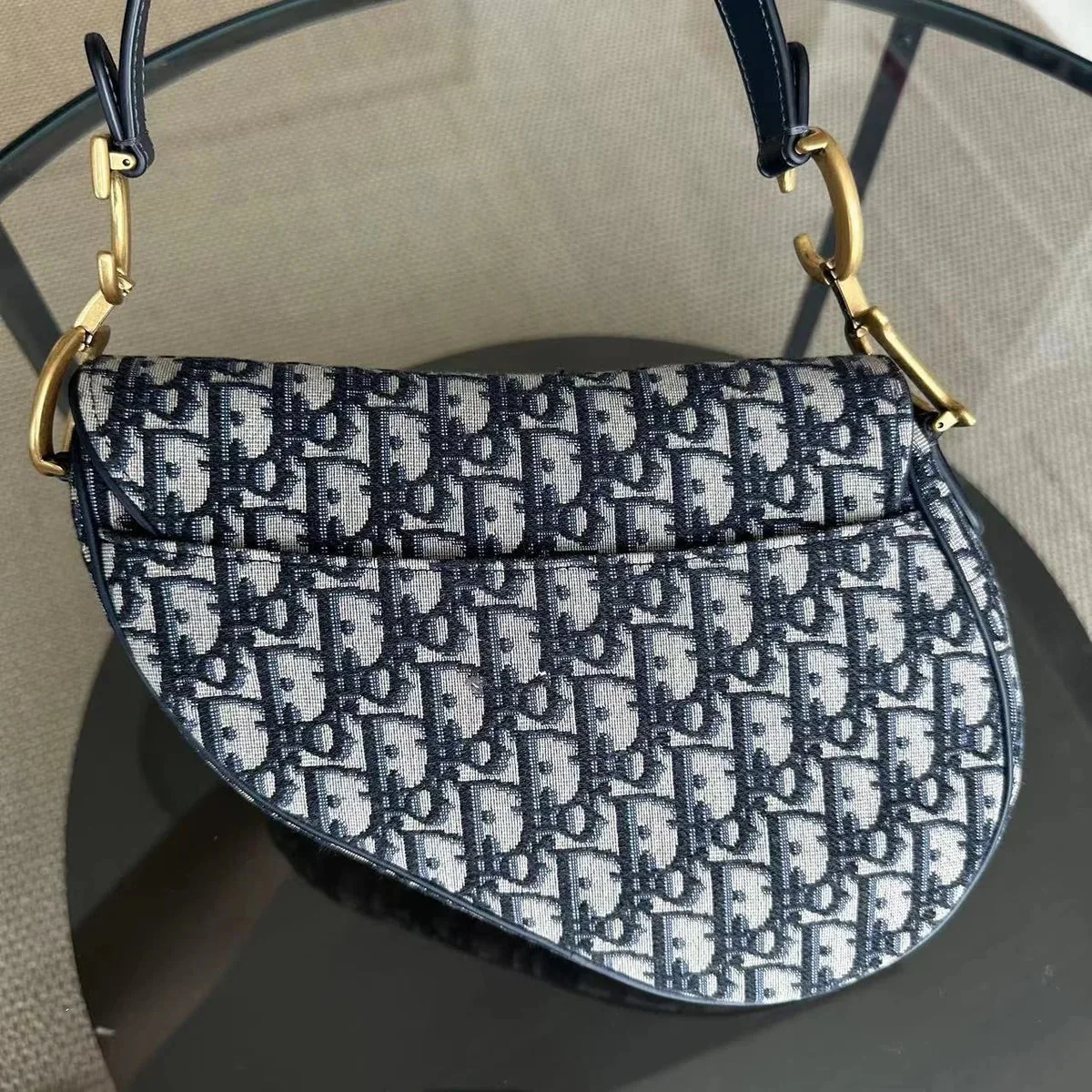 Dior Saddle Medium - Oblique Canvas Gold Hardware