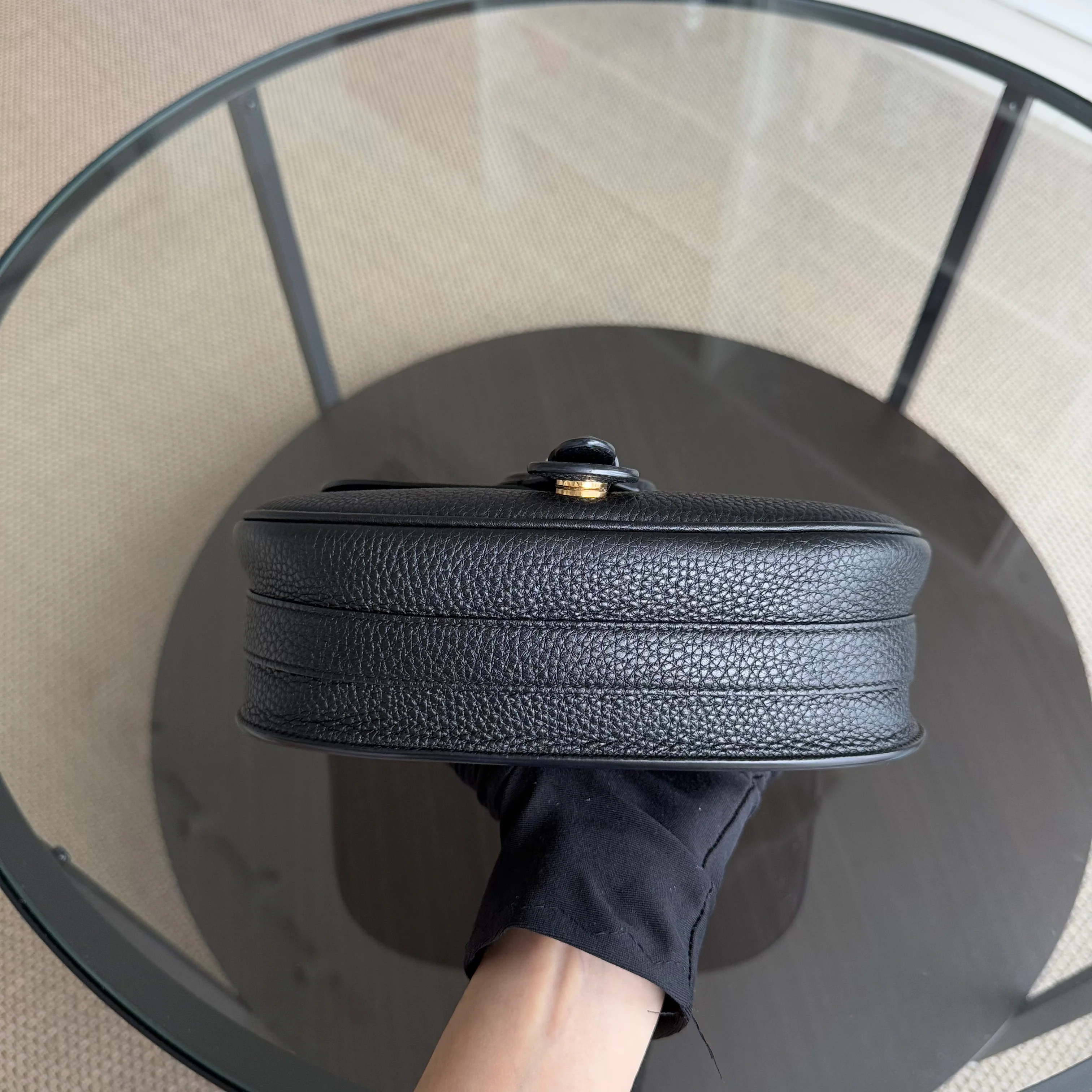 Dior Bobby Medium - Grained Calfskin Black Gold Hardware