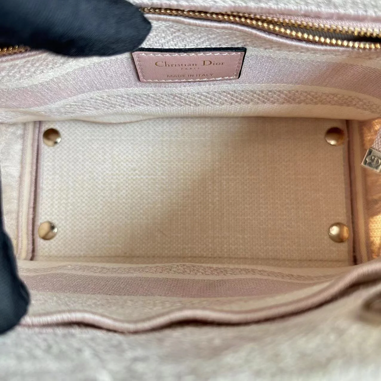 D-lite Toile De Jouy Embroidery Light Pink Golden Hardware