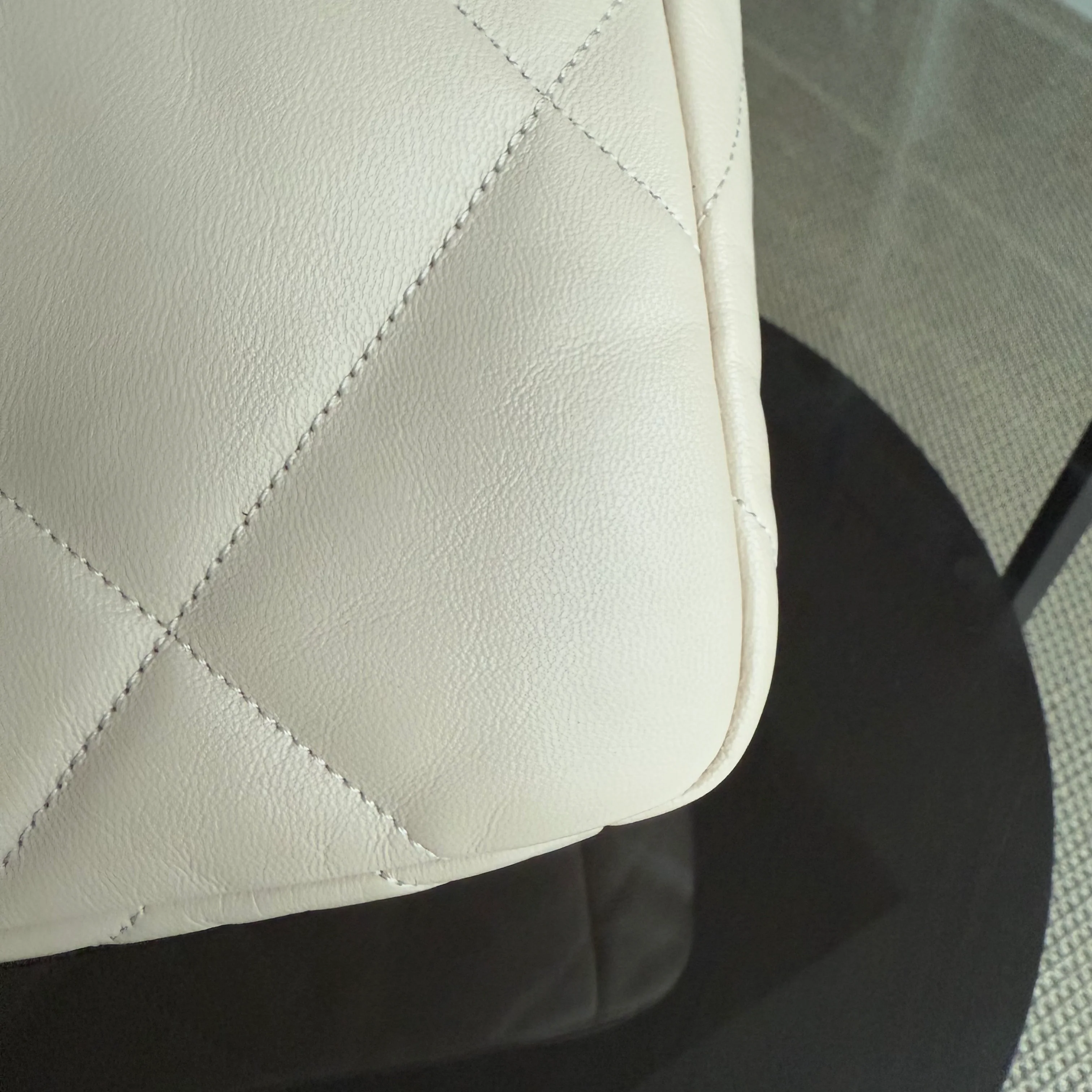 Chanel 19 Bag  Small- C19 Quilted Goatskin Light Beige Cream Two-tone Hardware Series 30