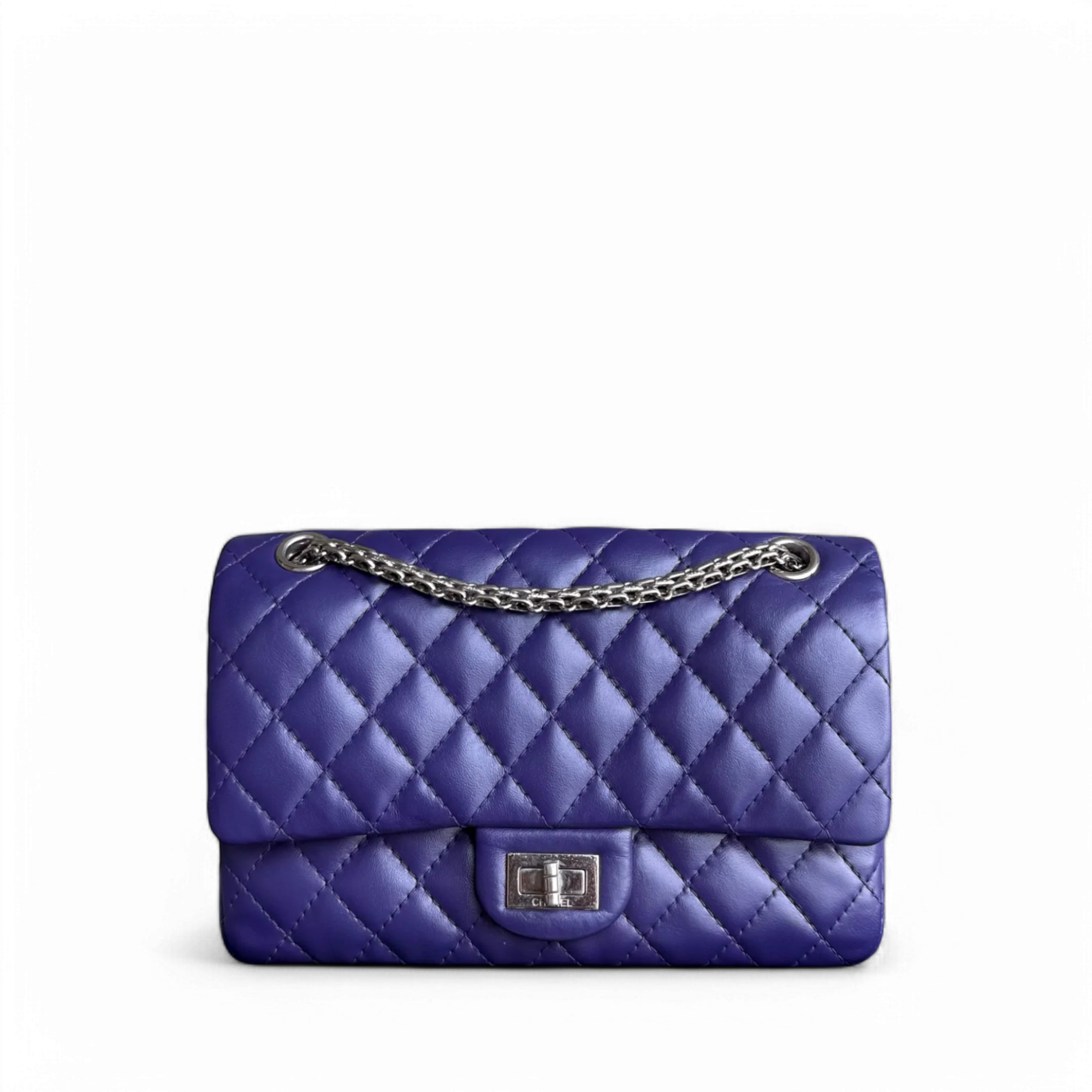 Chanel 2.55 Reissue 225 Small - 24CM Quilted Lambskin Dark Purple Series 14