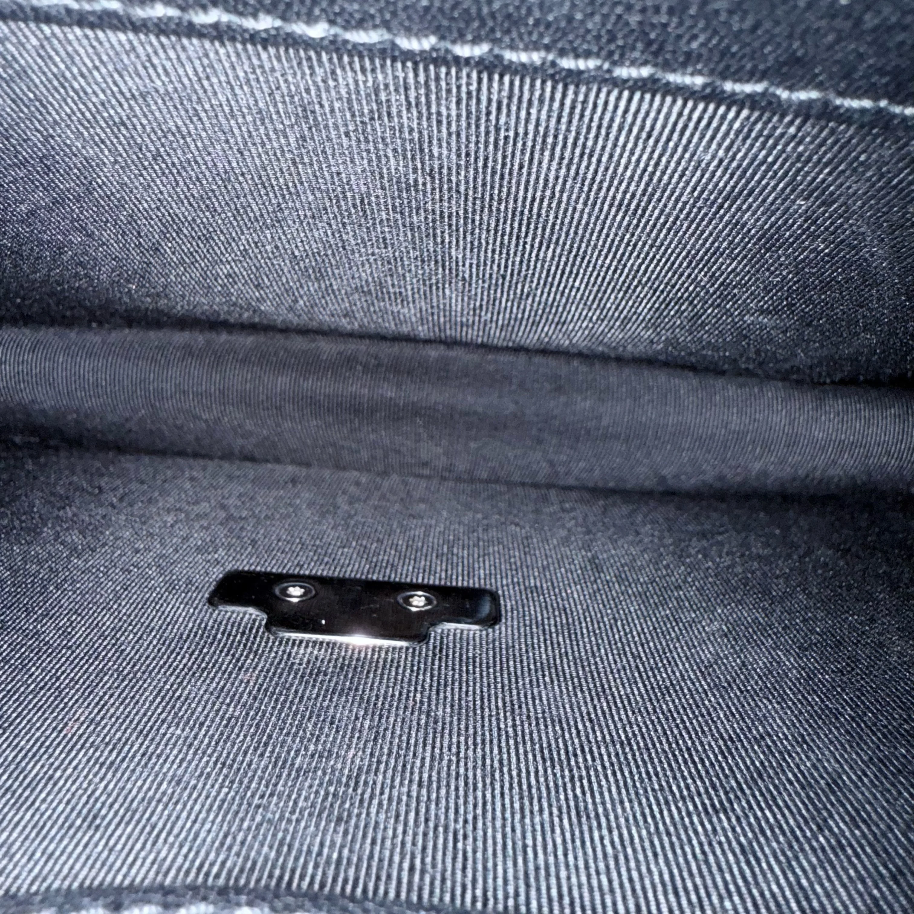 Chanel Medium CC Box Flap - Quilted Calfskin Black Silver Hardware Series 25