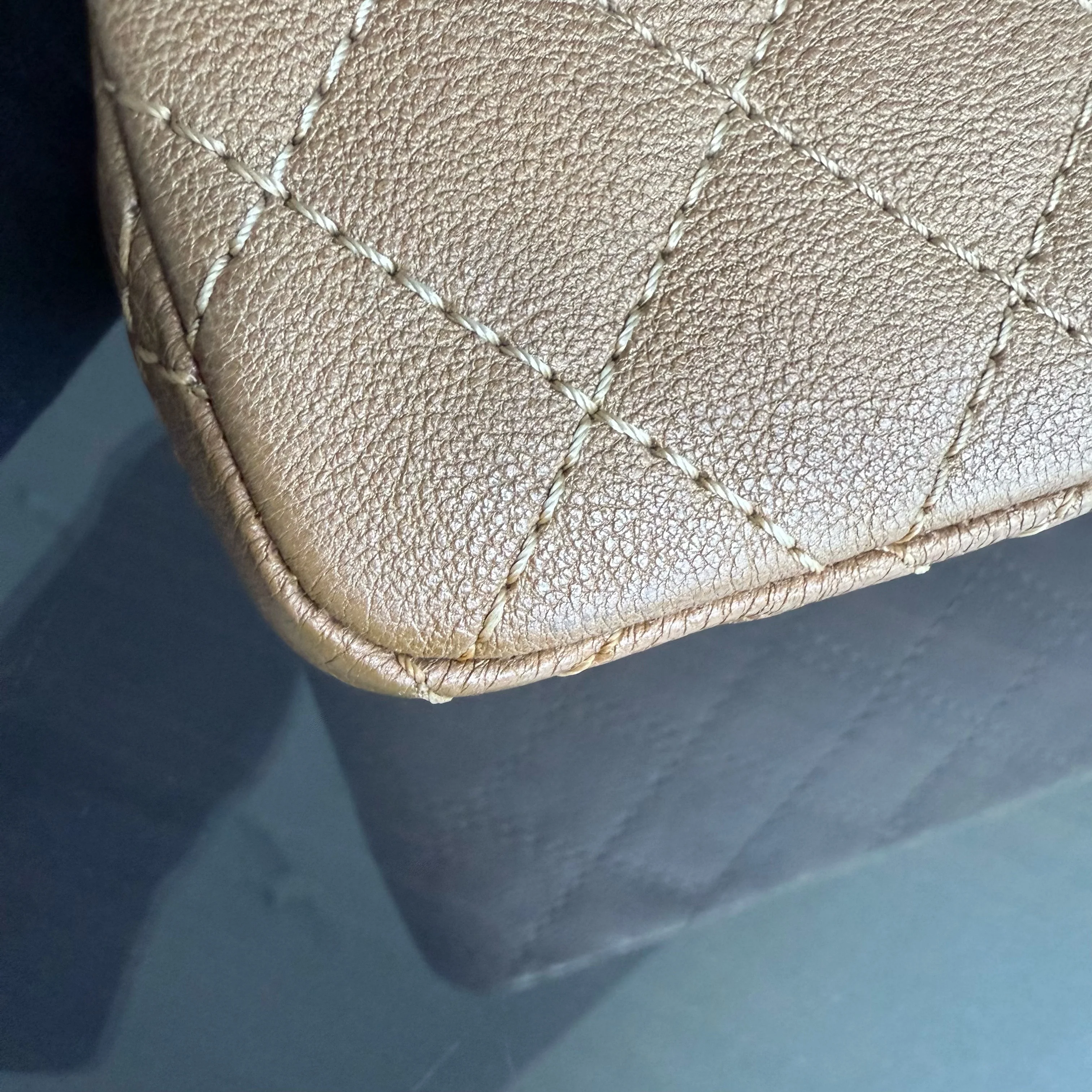 Chanel 2.55 Reissue 225 - Caviar 24CM Quilted Grained Calfskin Brown Ruthenium Silver Hardware Series 17