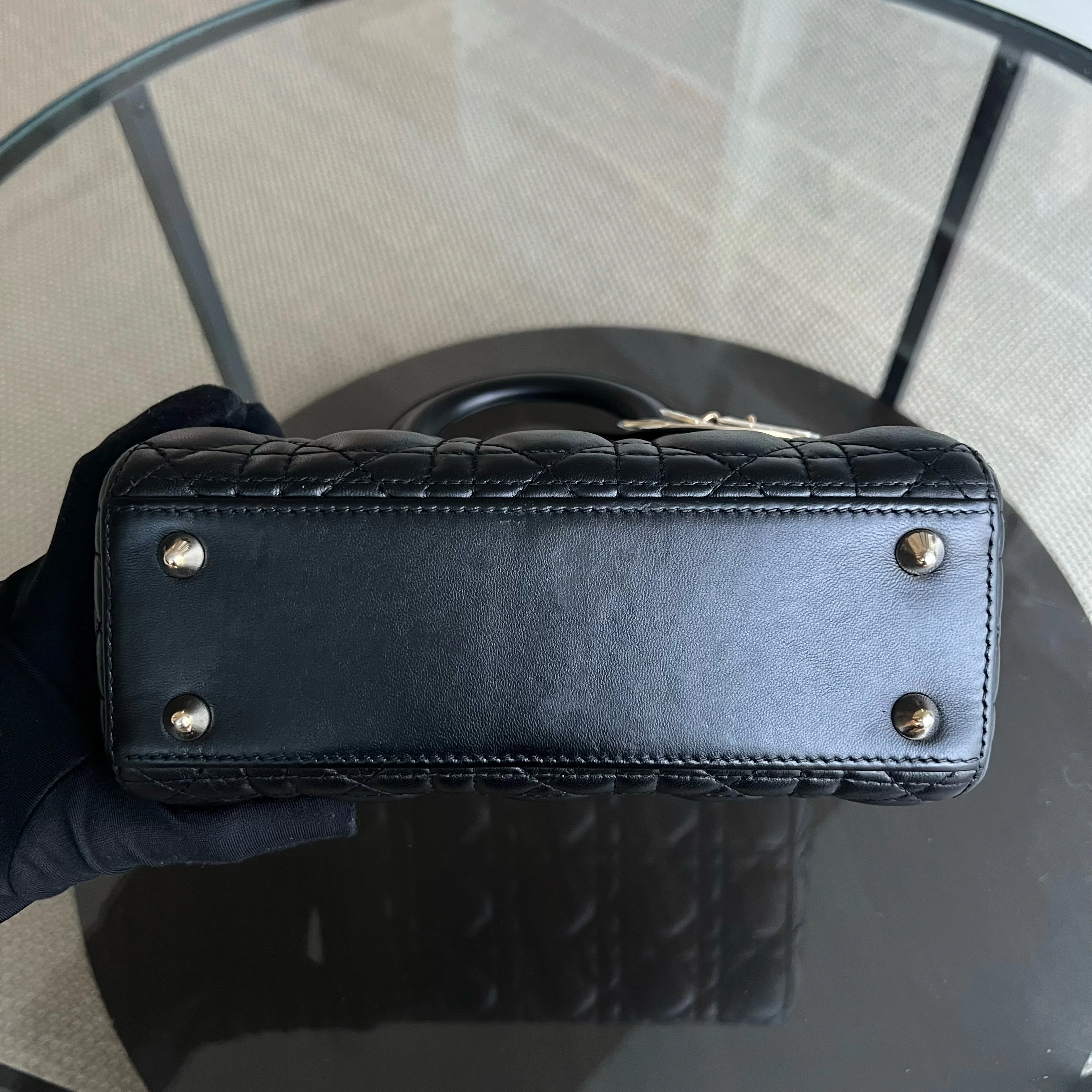 *ABC Strap* Dior Lady Small Cannage Lambskin Black Golden Hardware ABC Strap - Best Luxury Designers