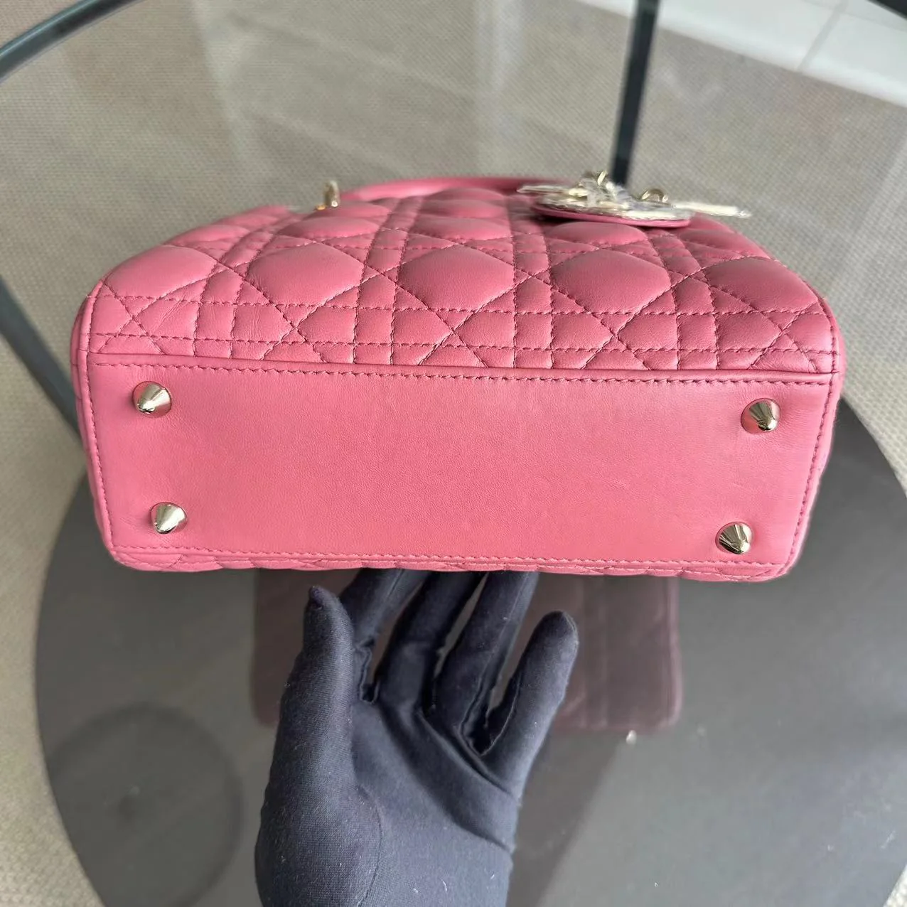 *ABC Strap* Dior Lady Small Cannage Lambskin My ABC MYABC Charm Light Pink GHW - Best Luxury Designers