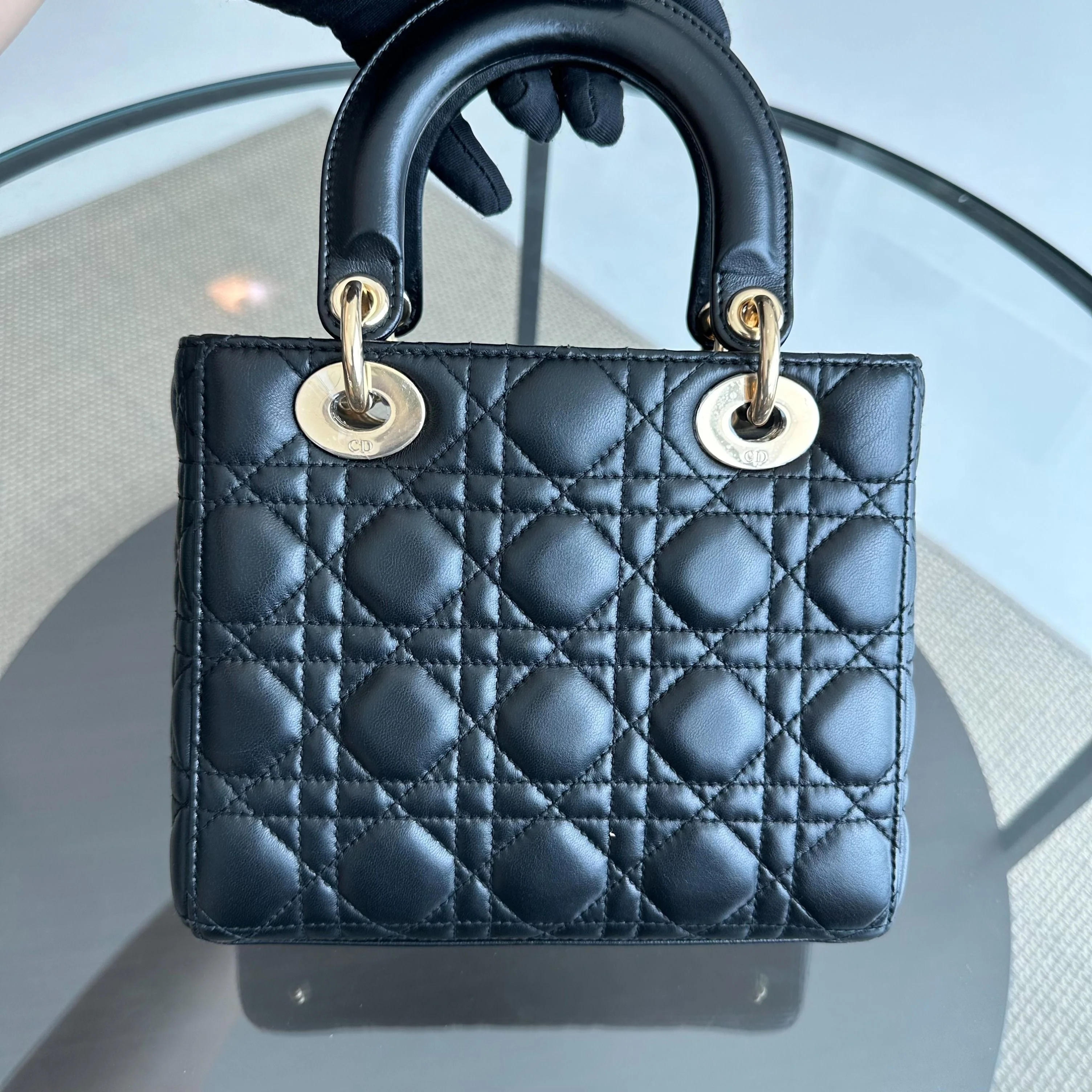 *ABC Strap* Dior Lady Small MyABC Cannage ABC Black GHW - Best Luxury Designers