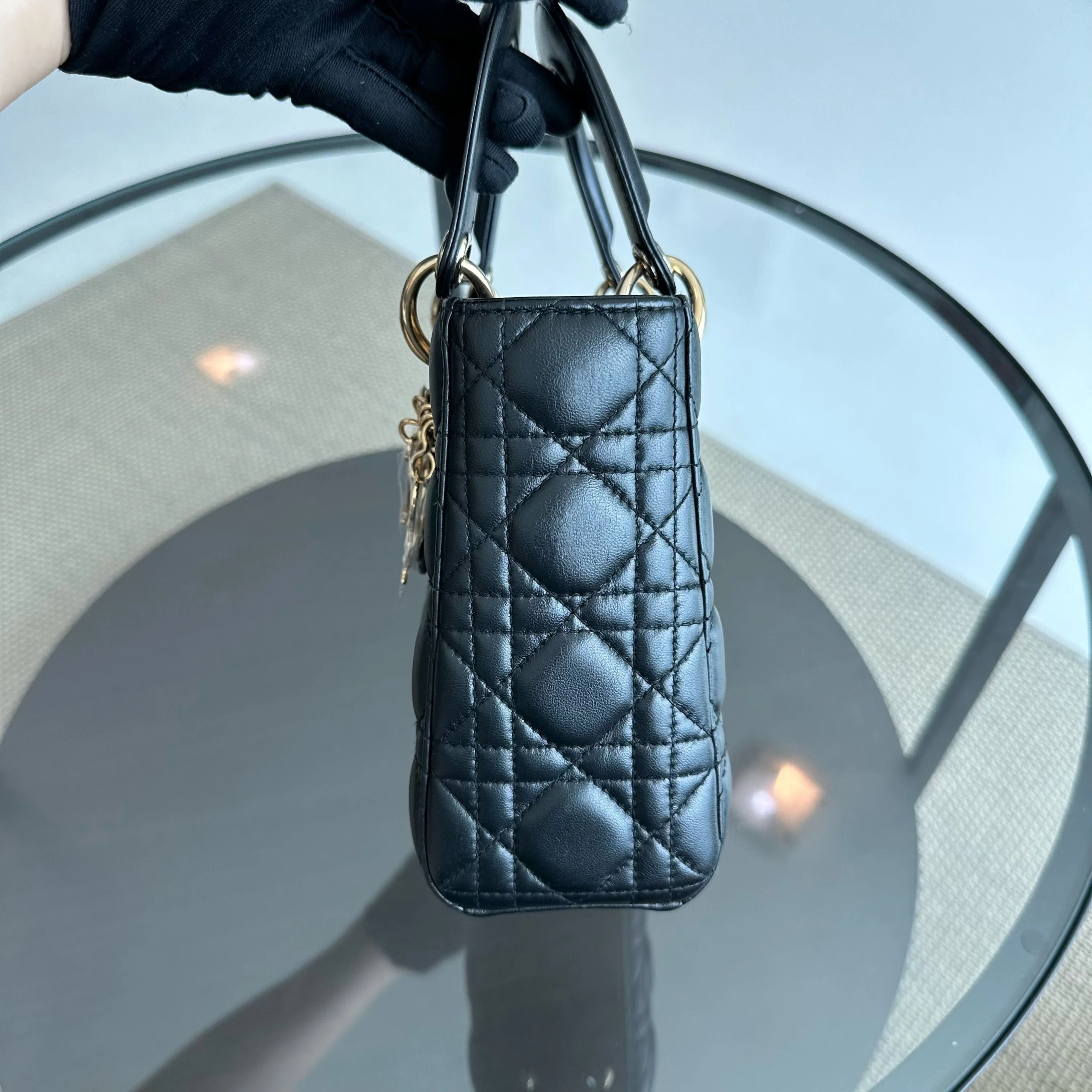 *ABC Strap* Dior Lady Small MyABC Cannage ABC Black GHW - Best Luxury Designers