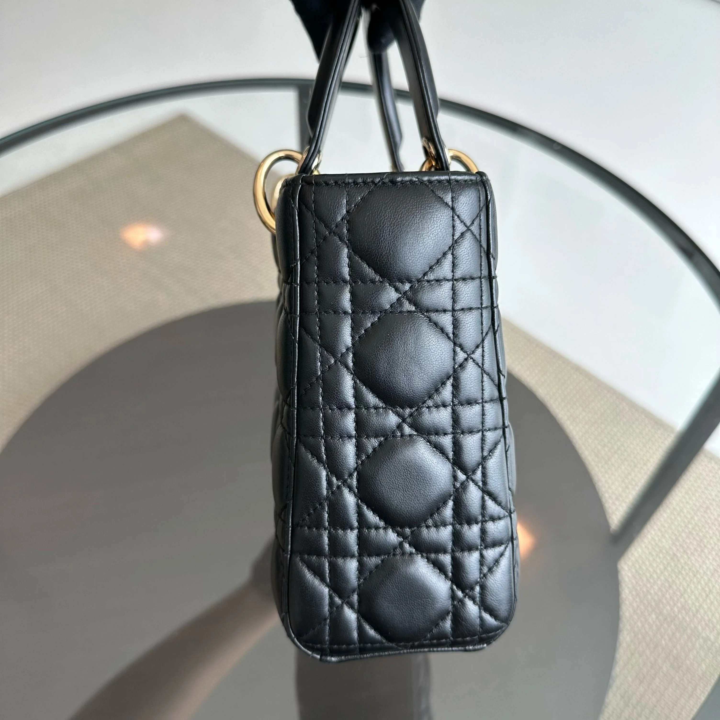 *ABC Strap* Dior Lady Small MyABC Cannage ABC Black GHW - Best Luxury Designers