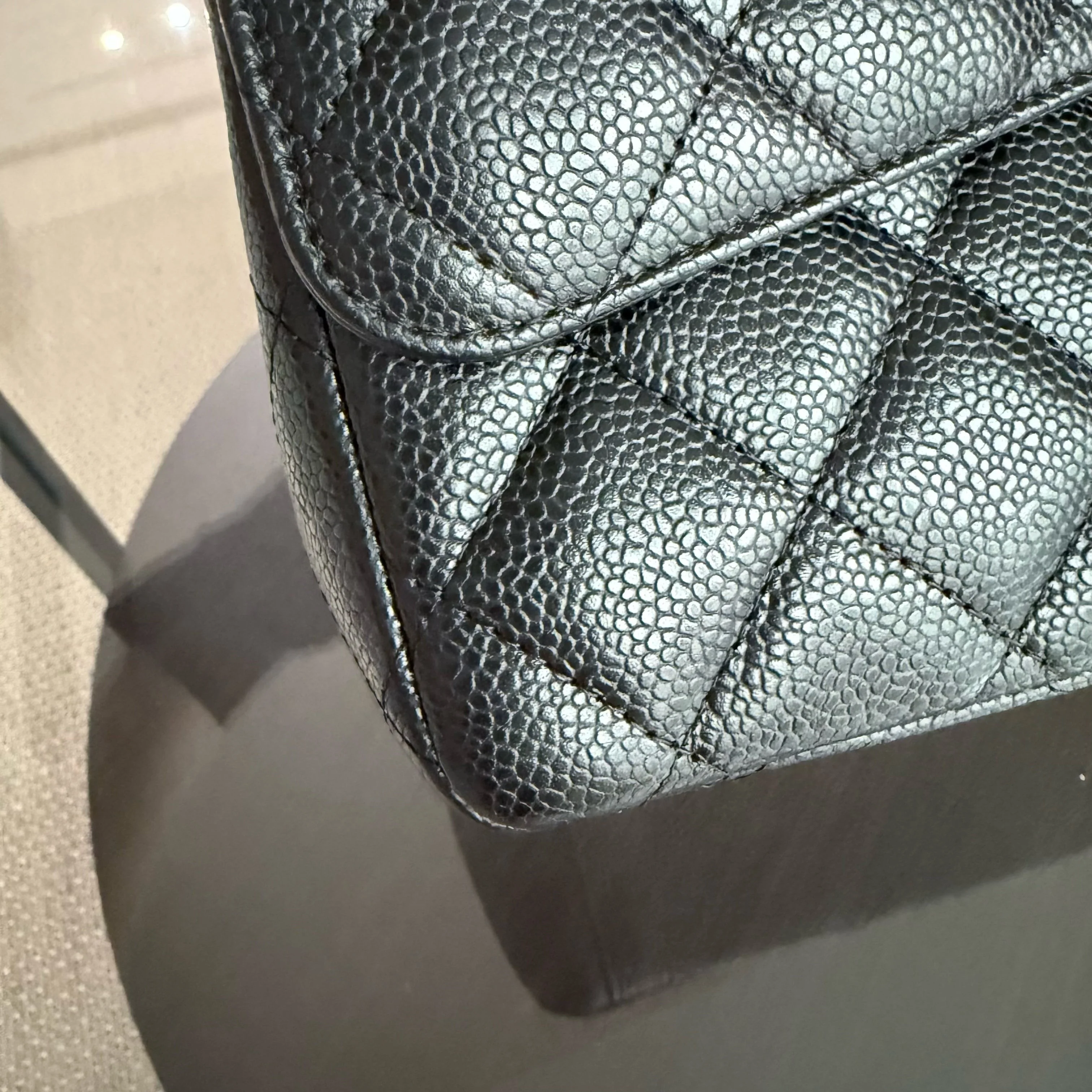 Chanel Classic Flap Maxi - Caviar Double Flap 33CM Quilted Grained Calfskin Black Gold Hardware Series 14