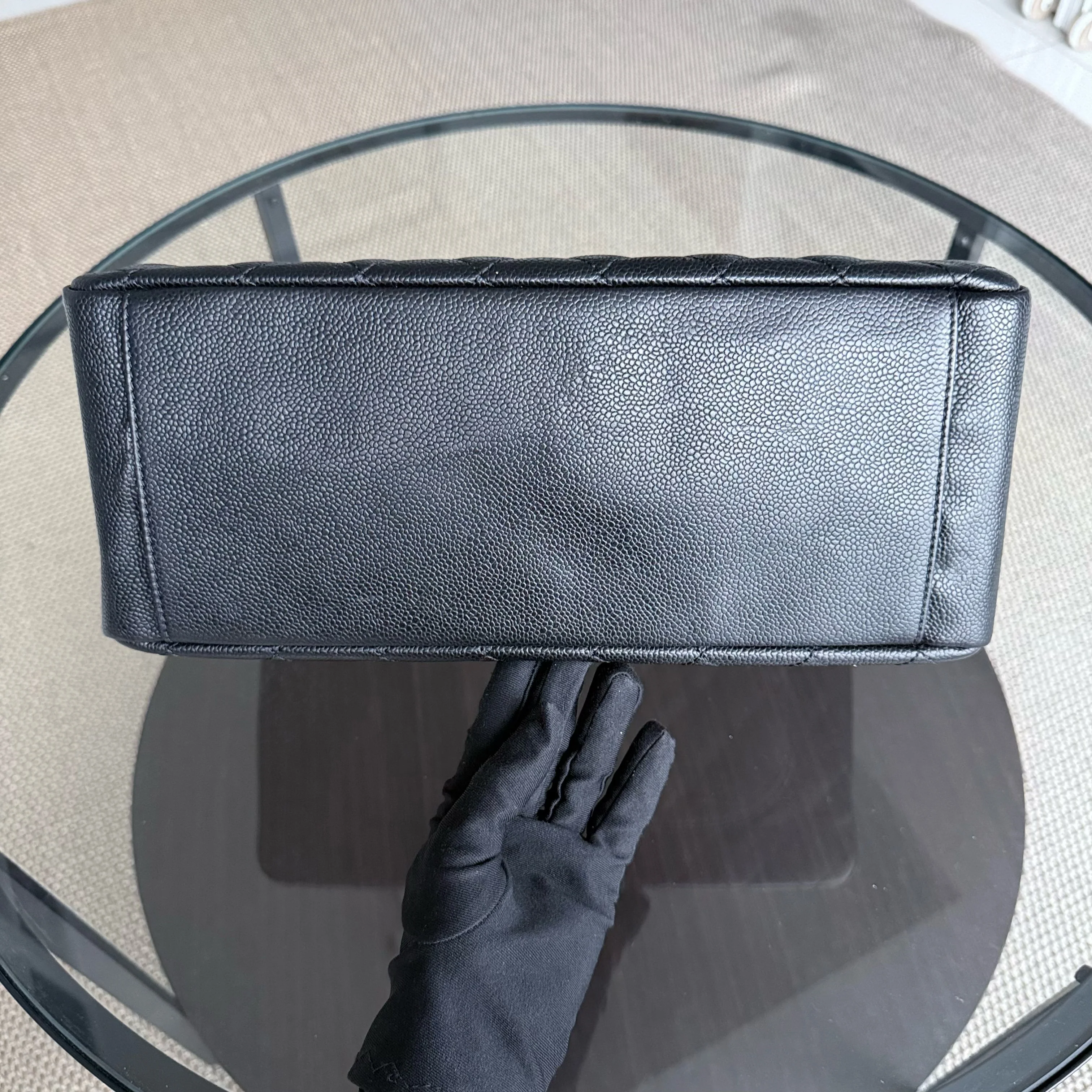 Chanel GST Grand Shopping Tote - Caviar Quilted Black Gold Hardware Series 14