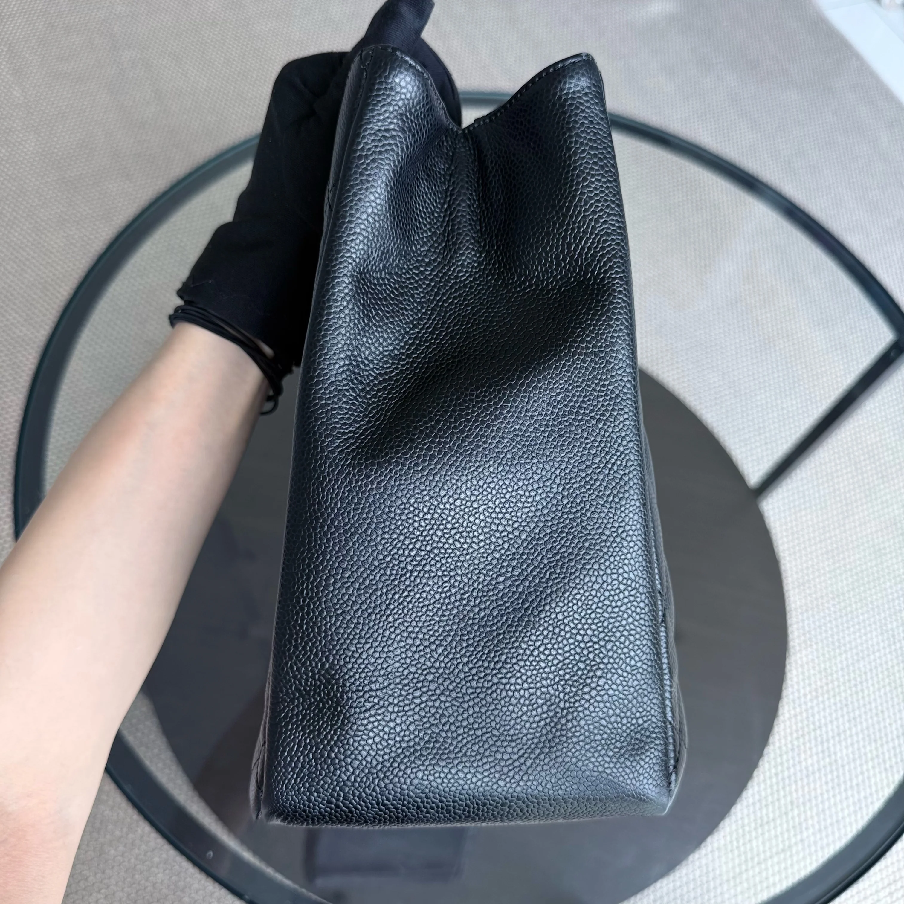 Chanel GST Grand Shopping Tote - Caviar Quilted Black Gold Hardware Series 11