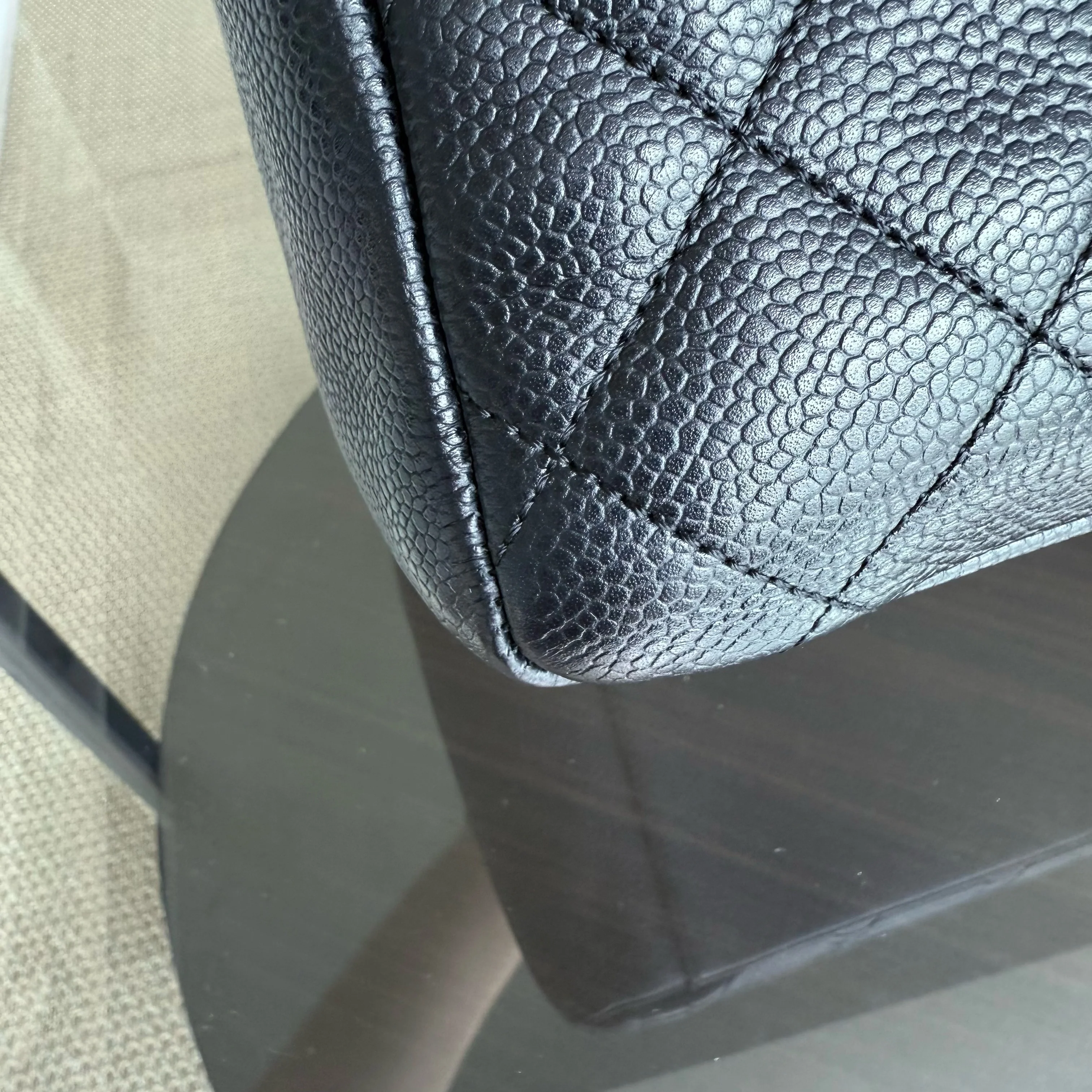 Chanel GST Grand Shopping Tote - Caviar Quilted Black Gold Hardware Series 11