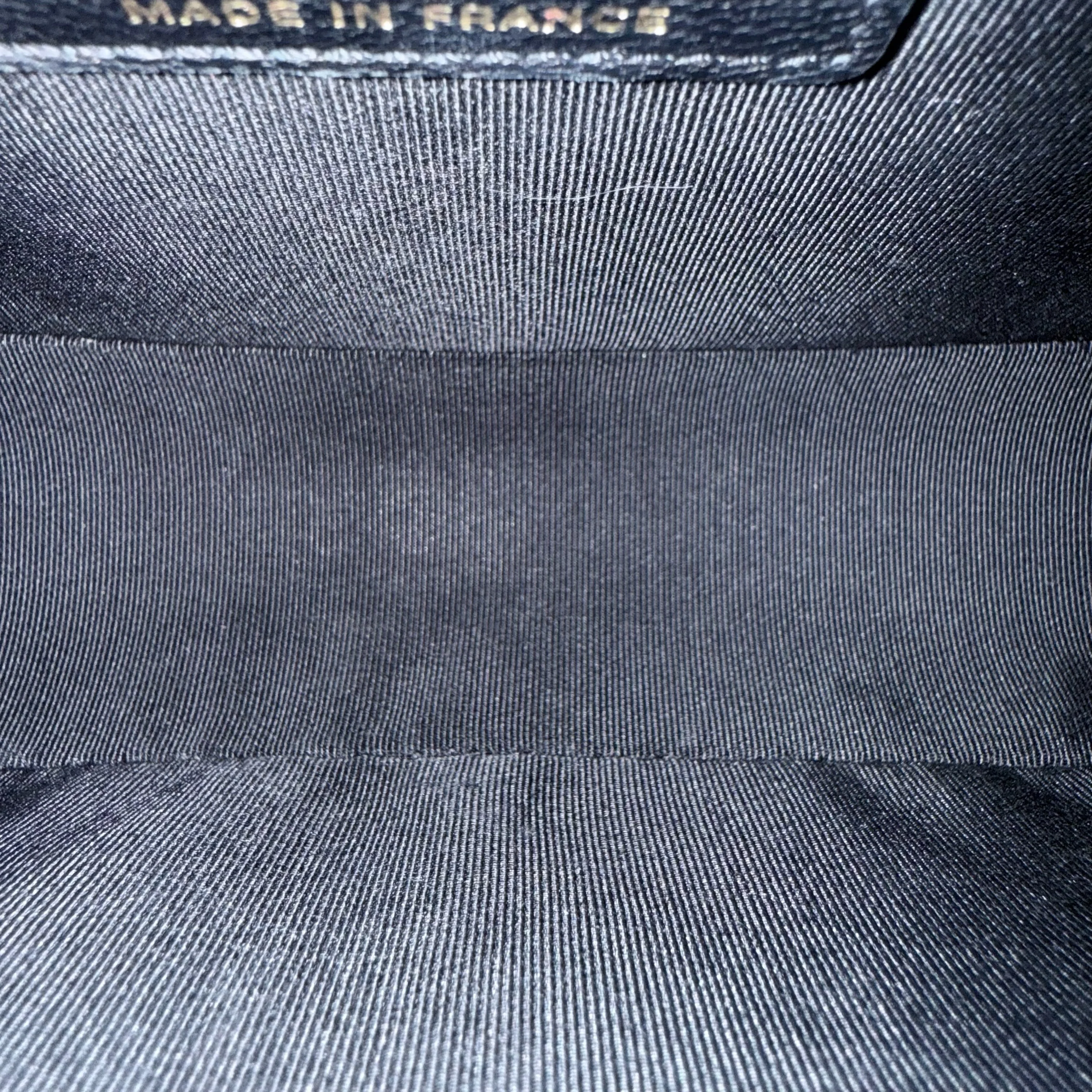 Chanel Boy Medium - Caviar 25CM Chevron Black Gold Hardware