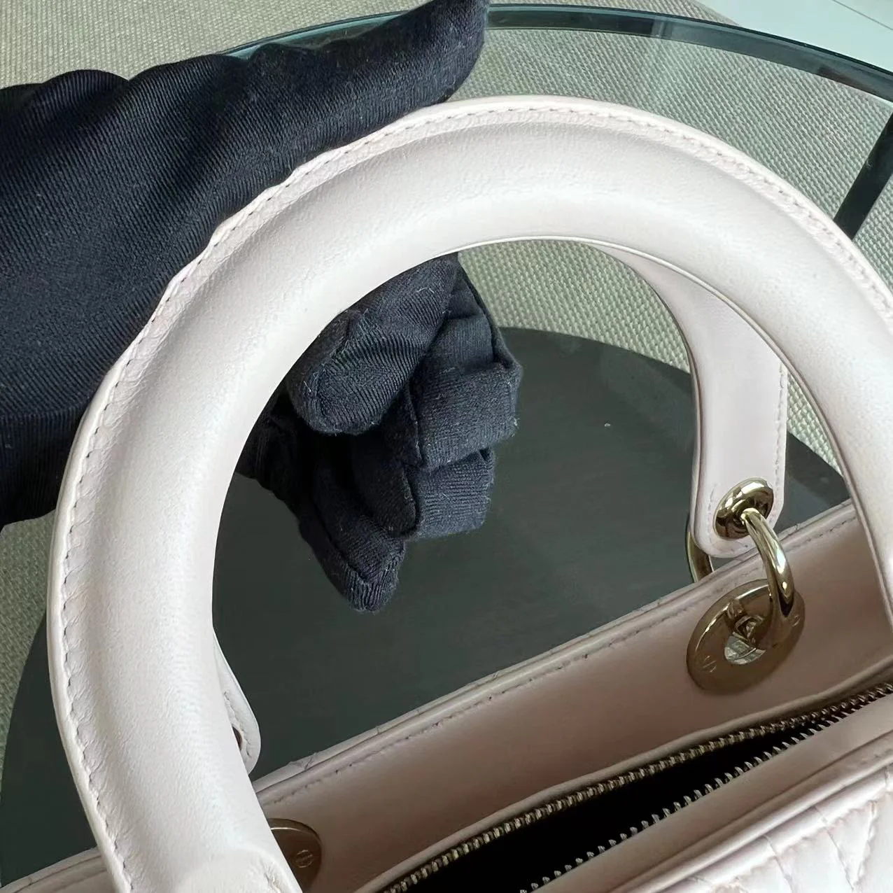 *Adjustable Strap* Dior Lady Medium Cannage Lambskin Sakura Pink Golden Hardware - Best Luxury Designers