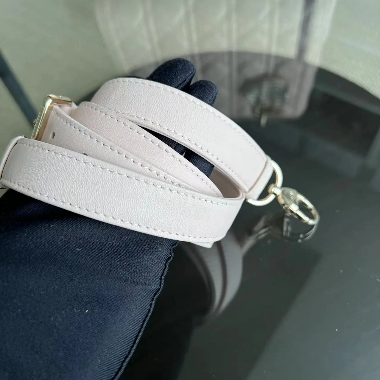 *Adjustable Strap* Dior Lady Medium Cannage Lambskin Sakura Pink Golden Hardware - Best Luxury Designers