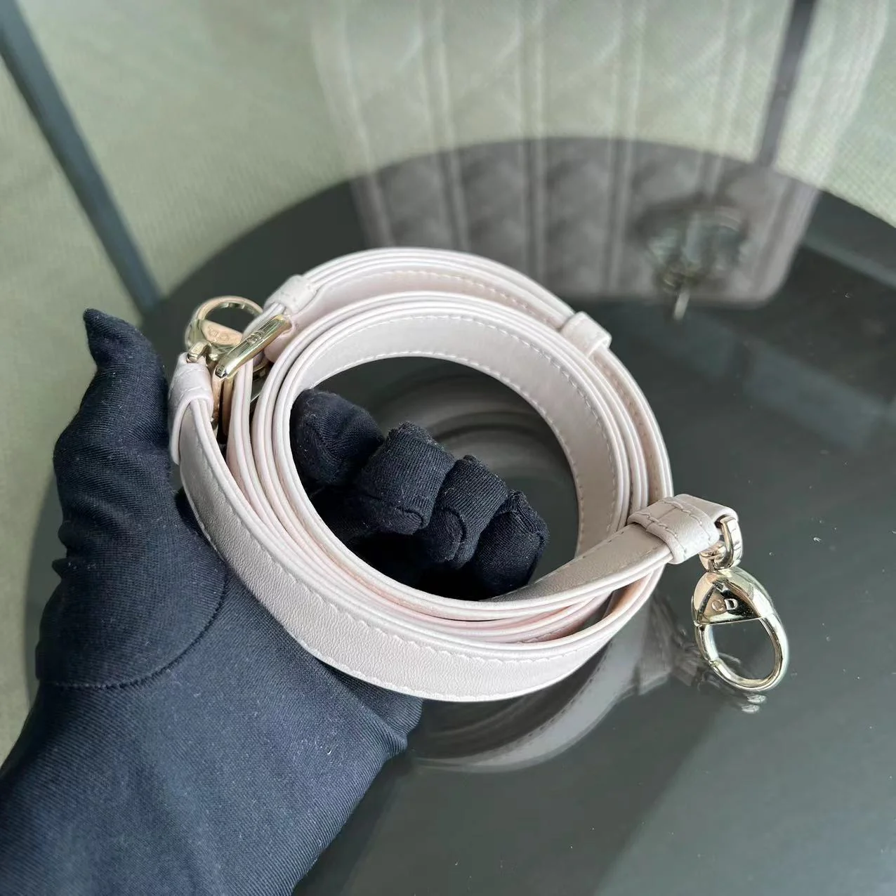 *Adjustable Strap* Dior Lady Medium Cannage Lambskin Sakura Pink Golden Hardware - Best Luxury Designers