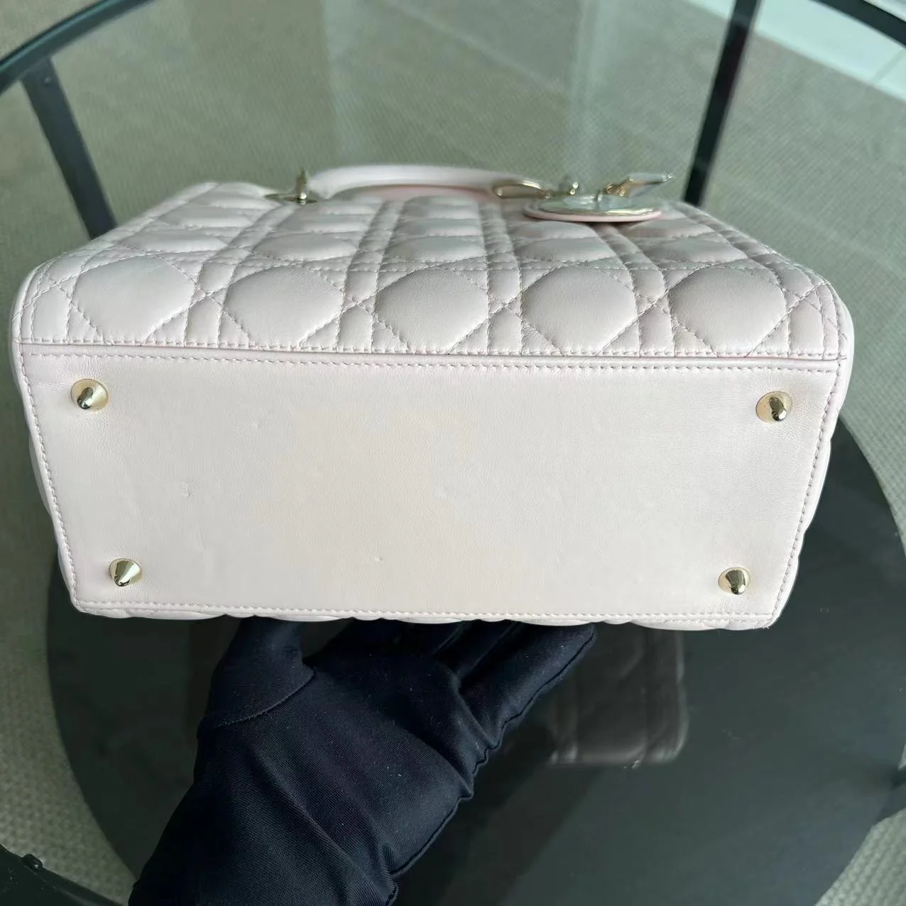 *Adjustable Strap* Dior Lady Medium Cannage Lambskin Sakura Pink Golden Hardware - Best Luxury Designers