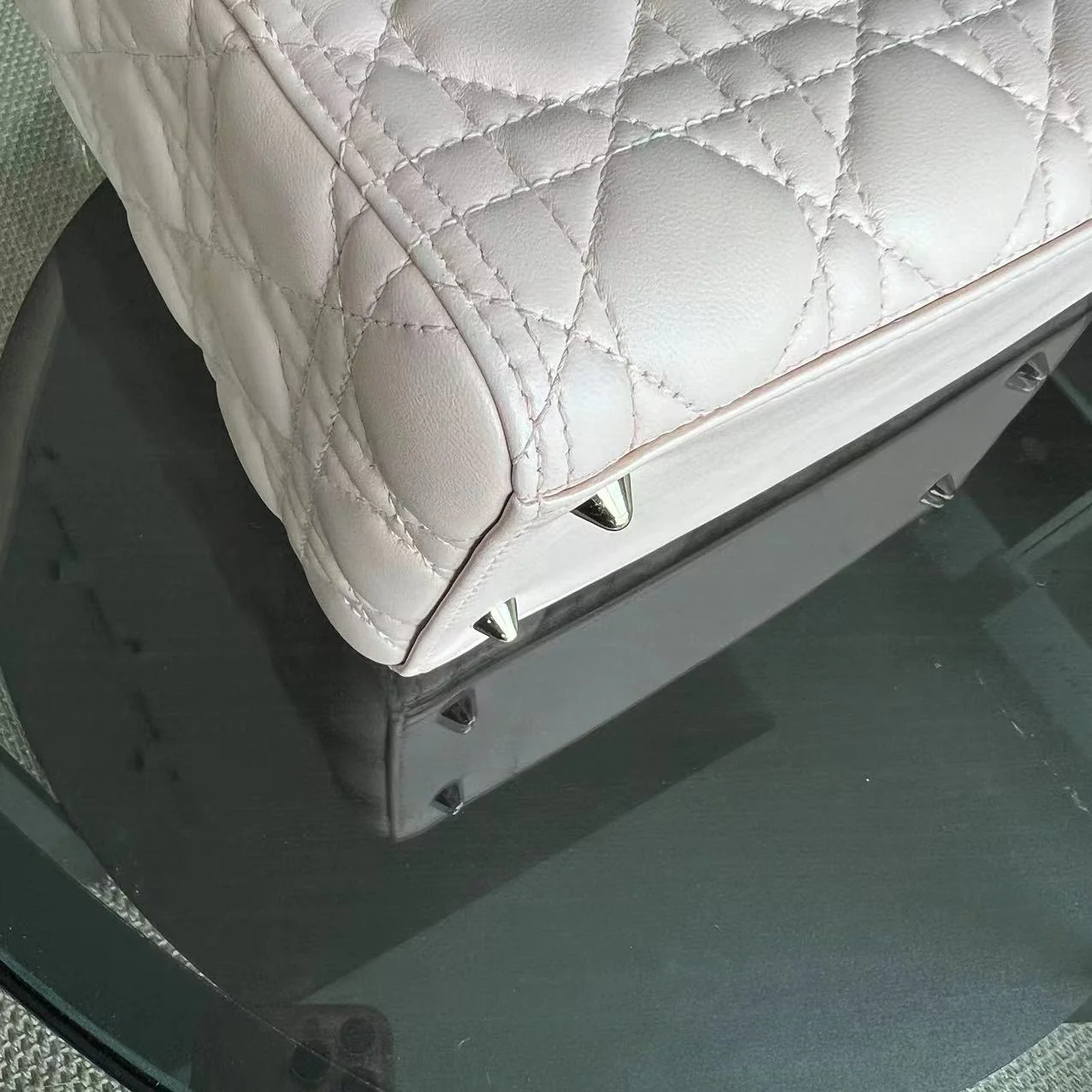 *Adjustable Strap* Dior Lady Medium Cannage Lambskin Sakura Pink Golden Hardware - Best Luxury Designers