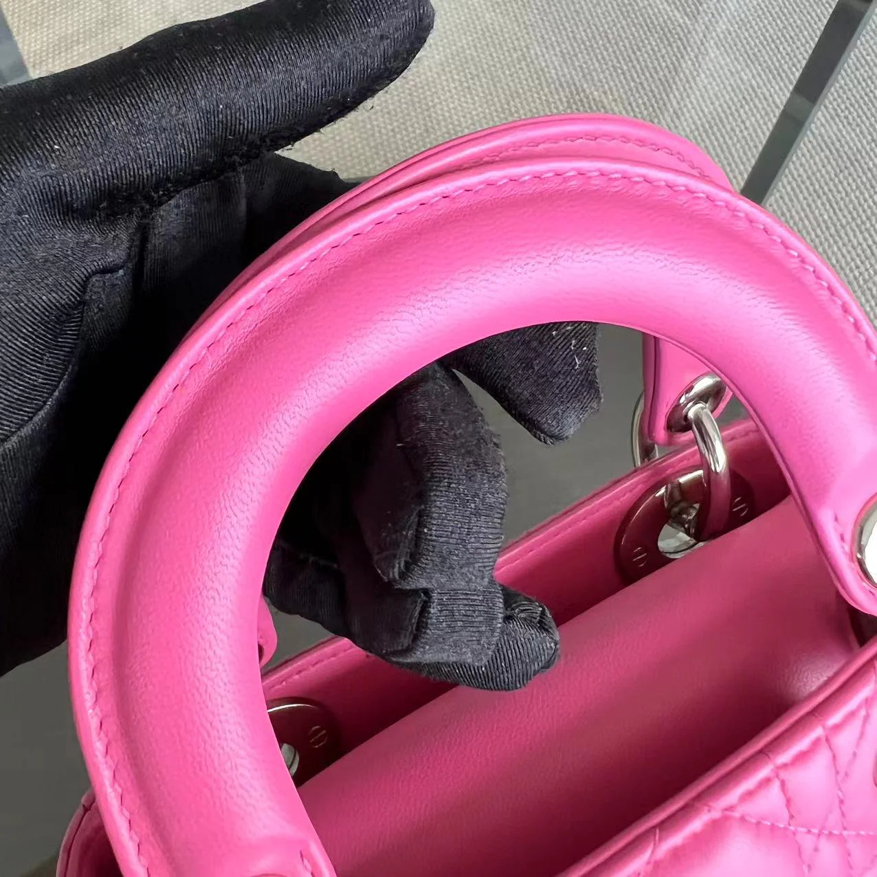 *Adjustable Strap* Dior Lady Mini Cannage Lambskin Barbie Pink Silver Hardware - Best Luxury Designers