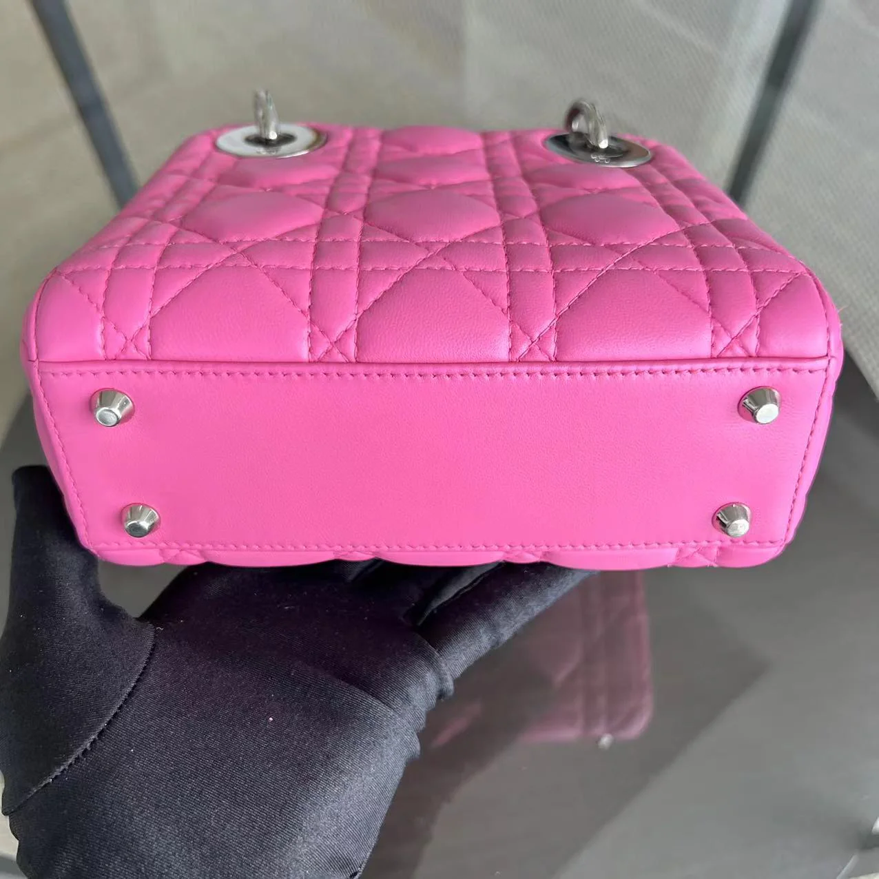*Adjustable Strap* Dior Lady Mini Cannage Lambskin Barbie Pink Silver Hardware - Best Luxury Designers