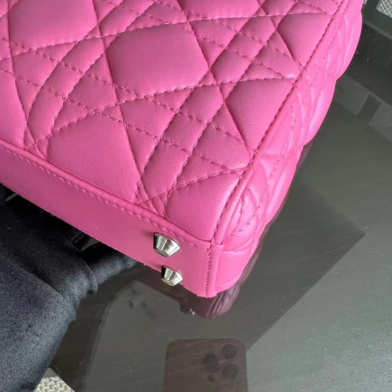 *Adjustable Strap* Dior Lady Mini Cannage Lambskin Barbie Pink Silver Hardware - Best Luxury Designers