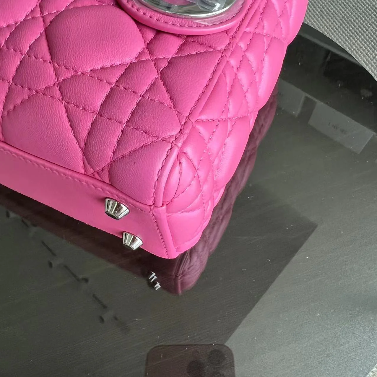 *Adjustable Strap* Dior Lady Mini Cannage Lambskin Barbie Pink Silver Hardware - Best Luxury Designers