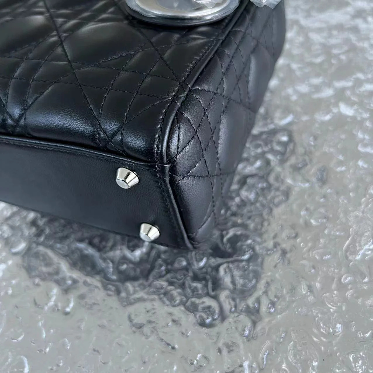 *Adjustable Strap* Dior Lady Mini Cannage Lambskin Black Silver Hardware - Best Luxury Designers