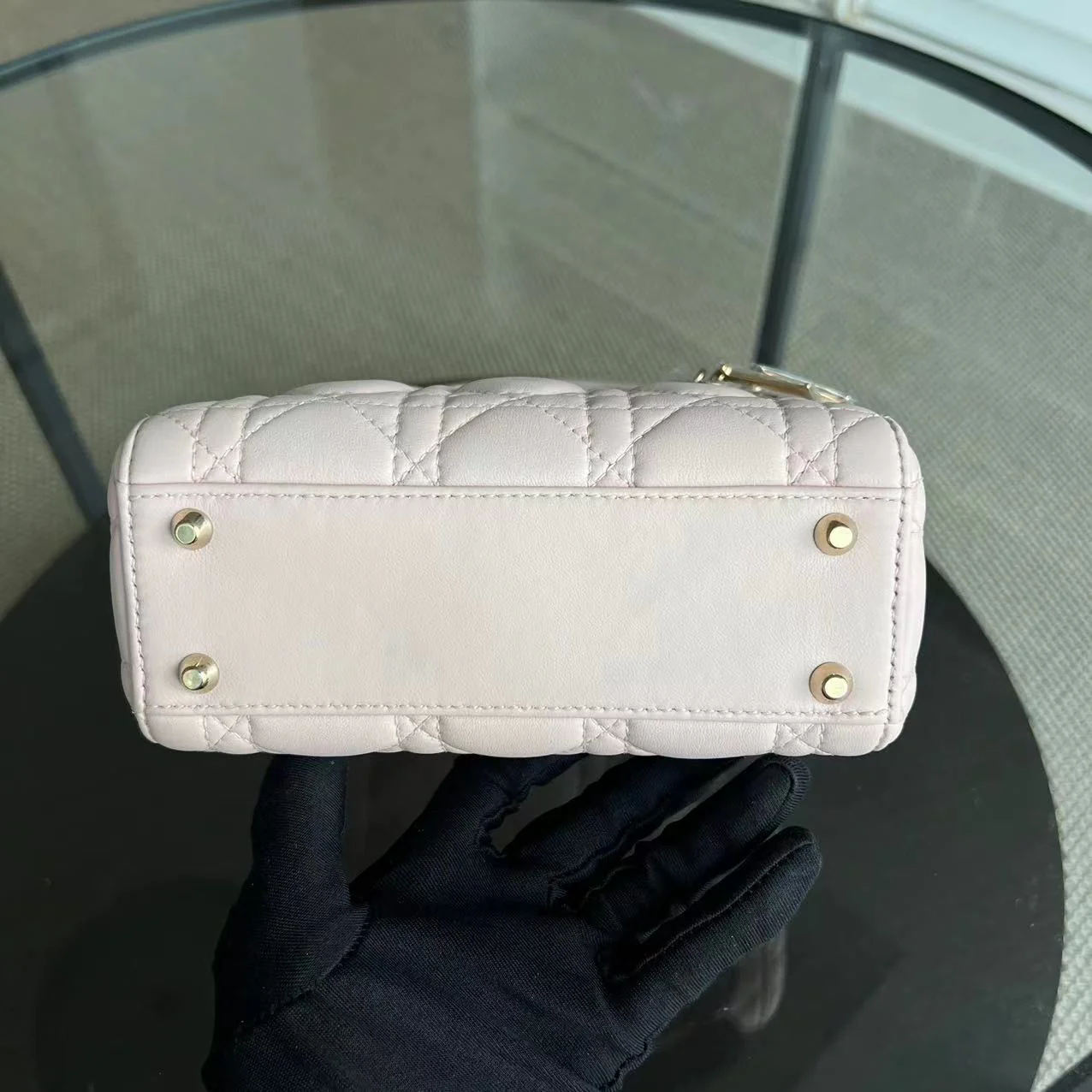 *Adjustable Strap* Dior Lady Mini Cannage Lambskin Sakura Pink GHW - Best Luxury Designers