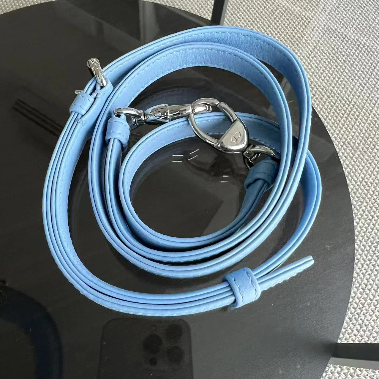 *Adjustable Strap* Dior Lady Mini Cannage Lambskin Sky Blue Silver Hardware - Best Luxury Designers