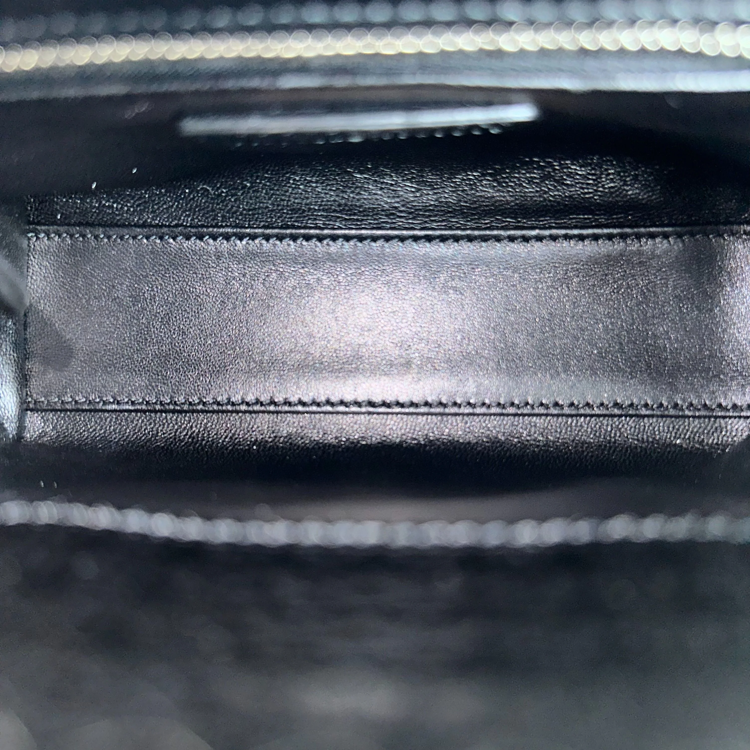 *Adjustable strap* Dior Lady Mini Micro-Cannage Glazed Calfskin Leather Black SHW - Best Luxury Designers