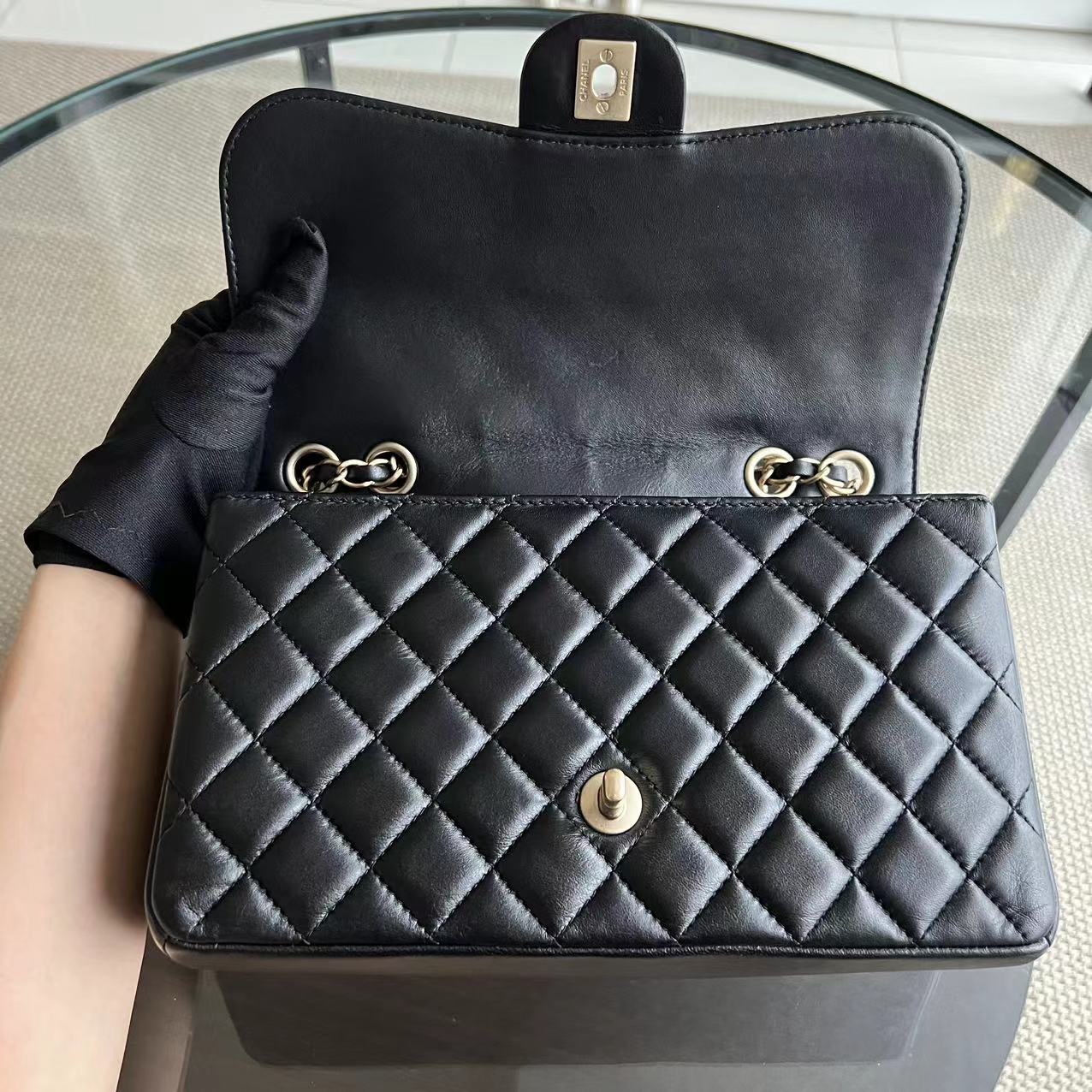 Chanel Chic Flap - 26CM Seasonal Classic Flap Quilted Lambskin Black Golden Hardware Series 21