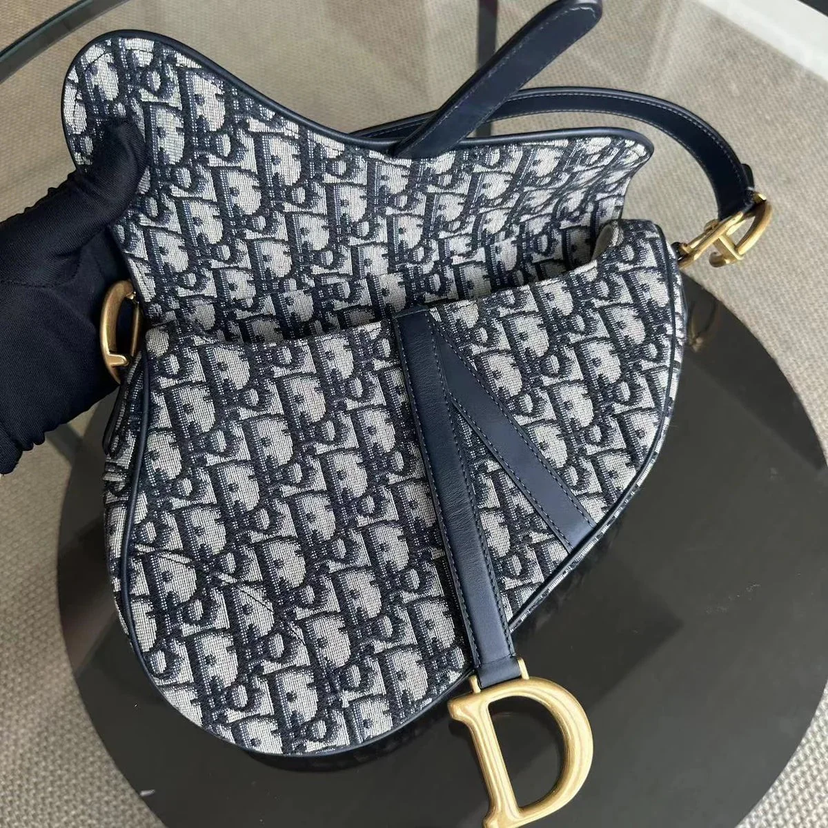 Dior Saddle Medium - Oblique Canvas Gold Hardware