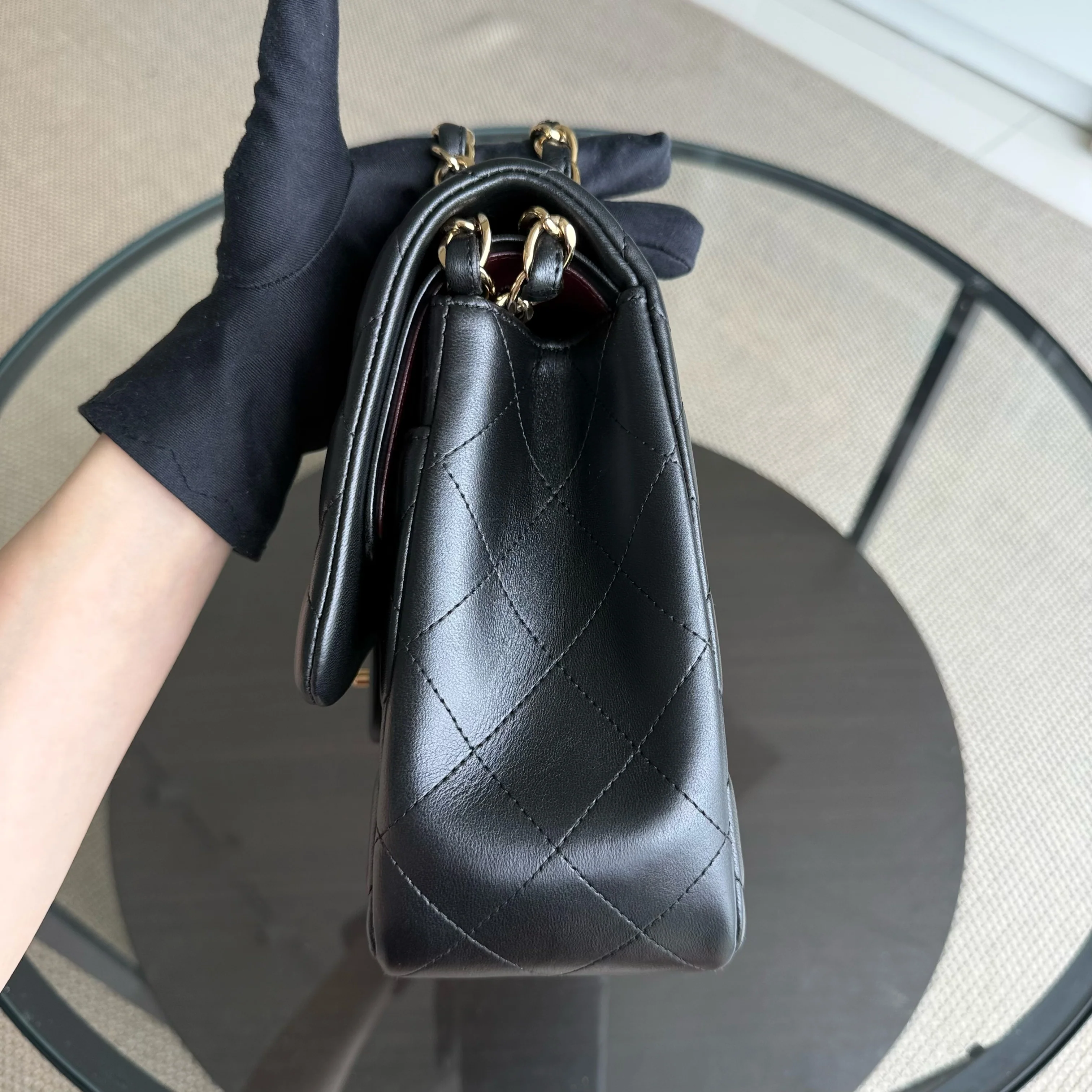 Chanel Classic Flap Jumbo - 30CM Quilted Lambskin Double Flap Black Gold Hardware