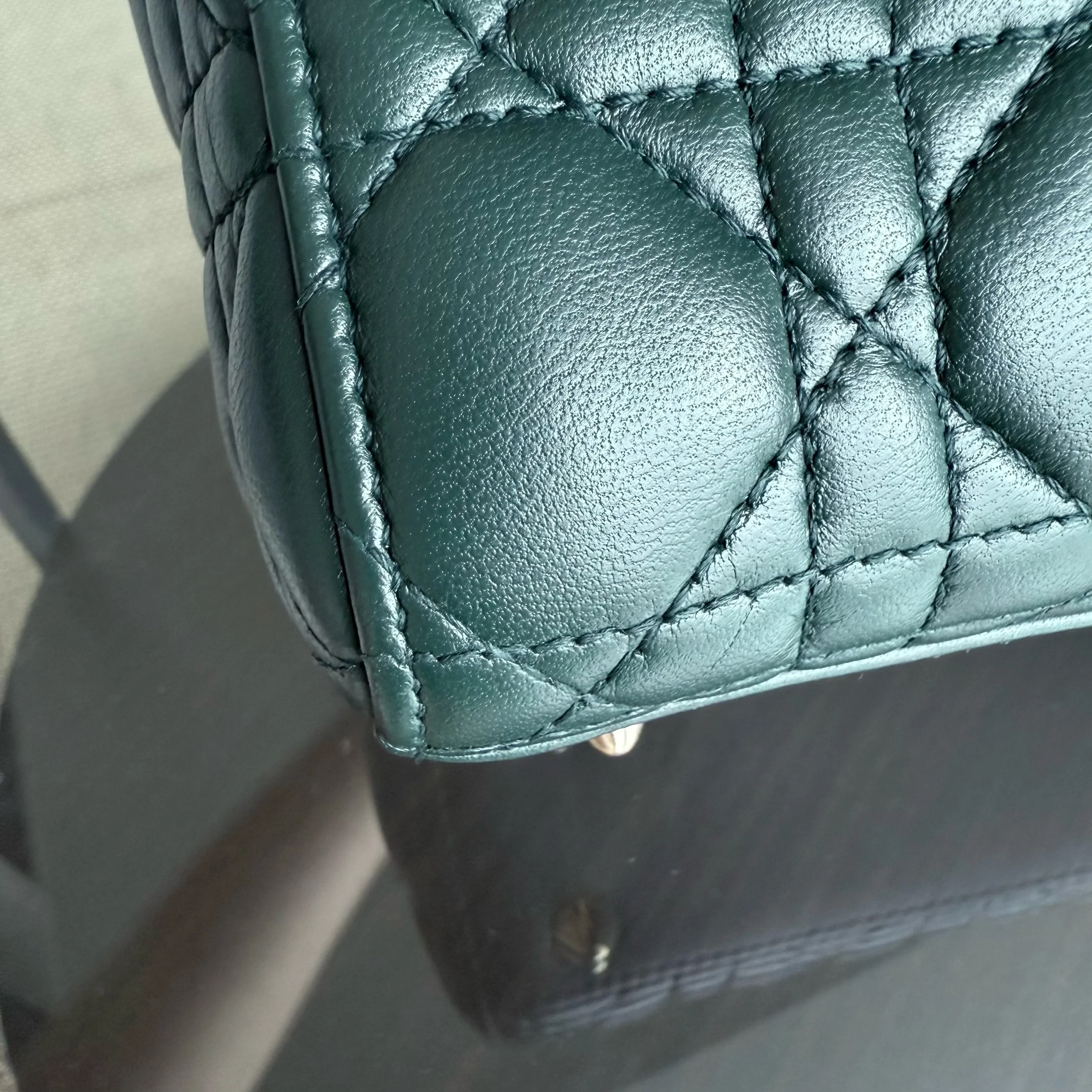 Dior Lady Small ABC - Cannage Lambskin Dark Green Gold Hardware MyABC