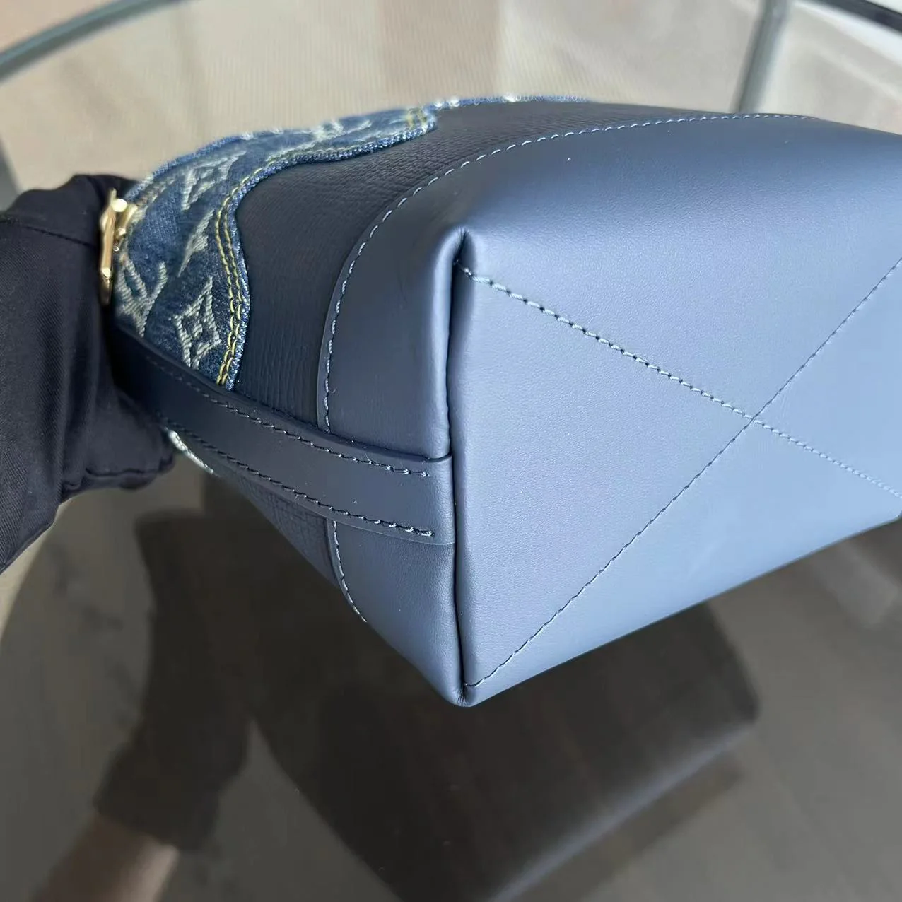 Louis Vuitton LV Japanese Cruiser Denim Blue Handbag