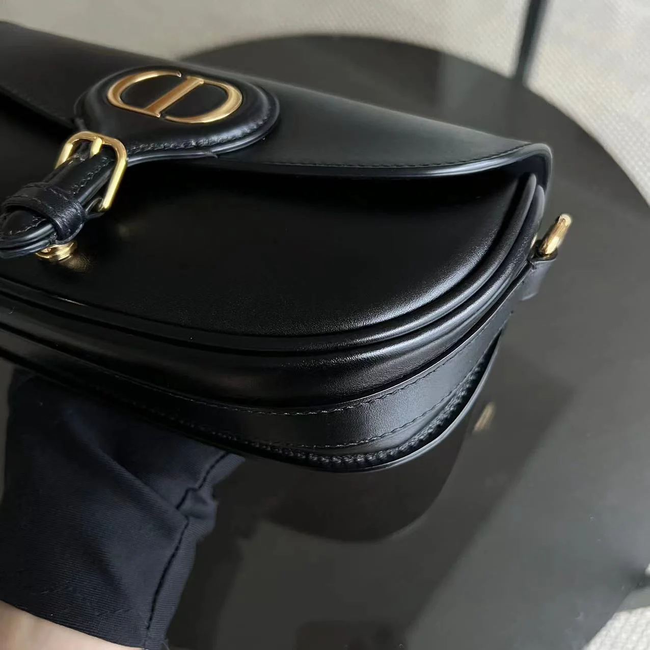 Dior Bobby East West - Smooth Calfskin Black Golden Hardware