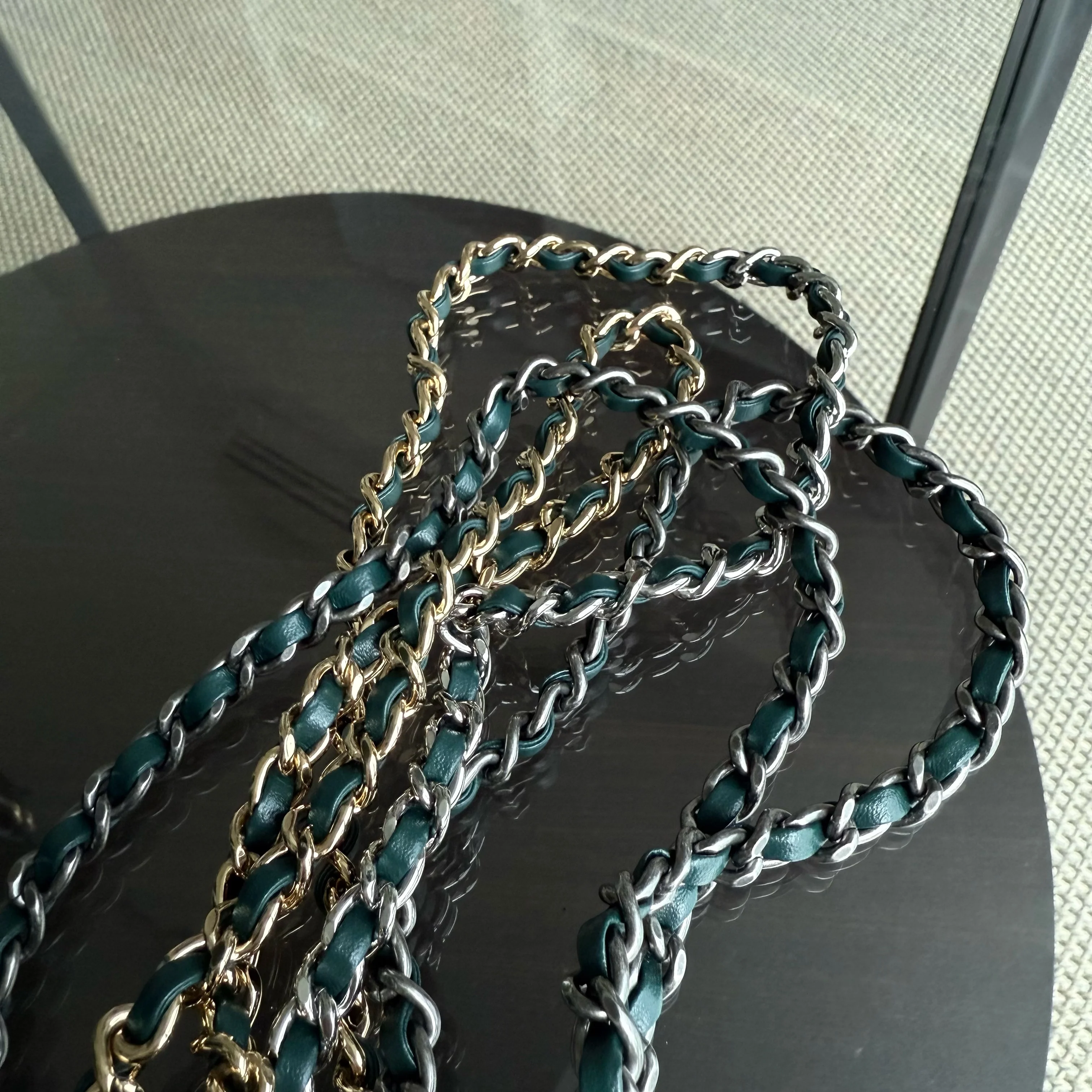 Chanel Gabrielle Small - Quilted Calfskin Dark Green Gold Hardware Series 26