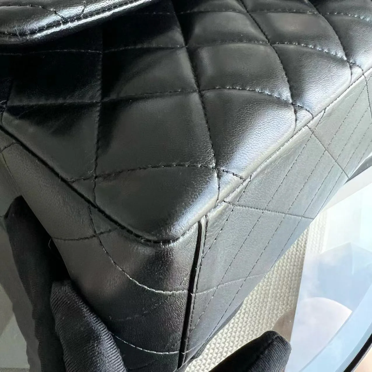 Maxi Classic Flap Double Flap Quilted Lambskin Black Golden Hardware Series 14