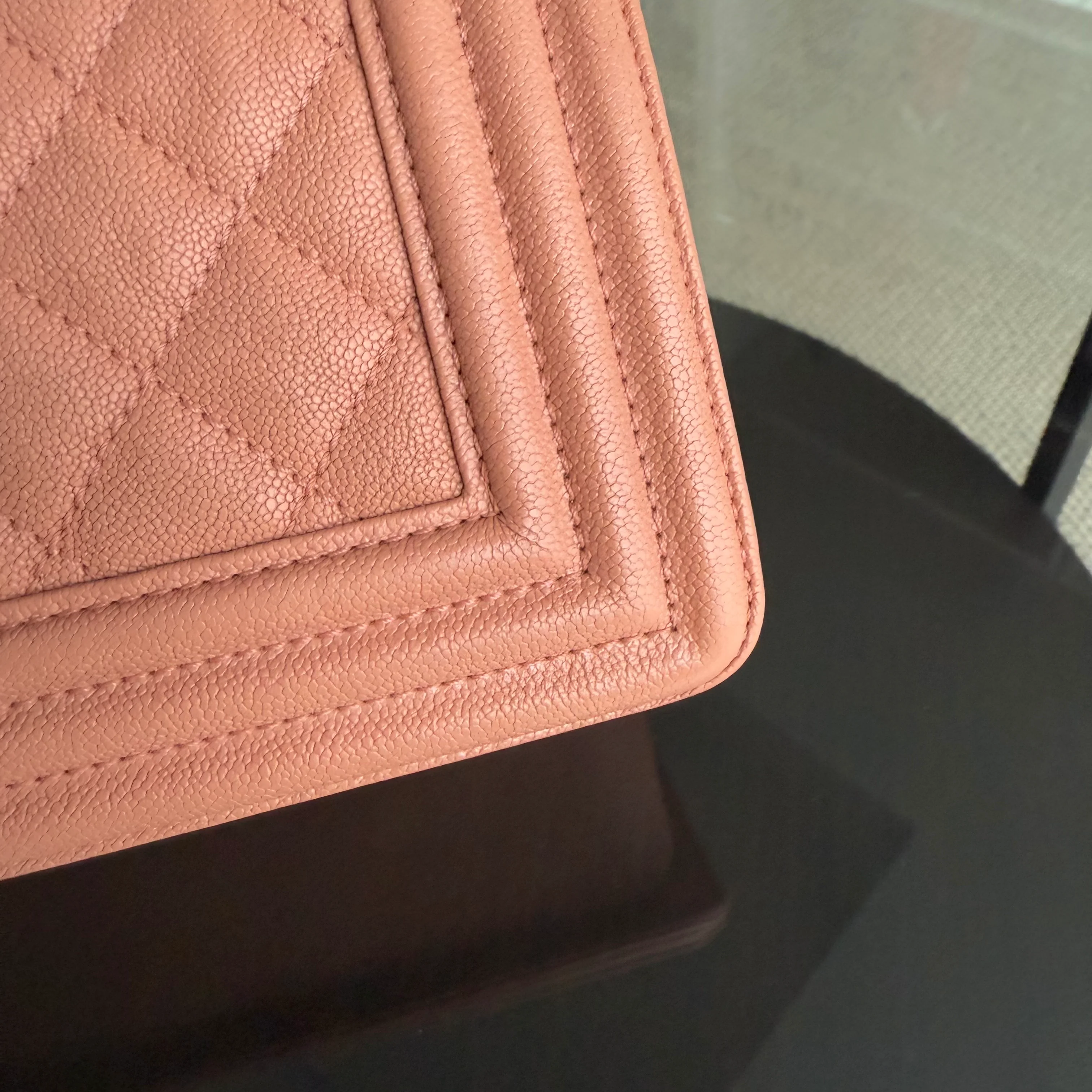 Chanel Boy Small - Caviar 20CM Quilted Blush Ruthenium Silver Hardware Series 27