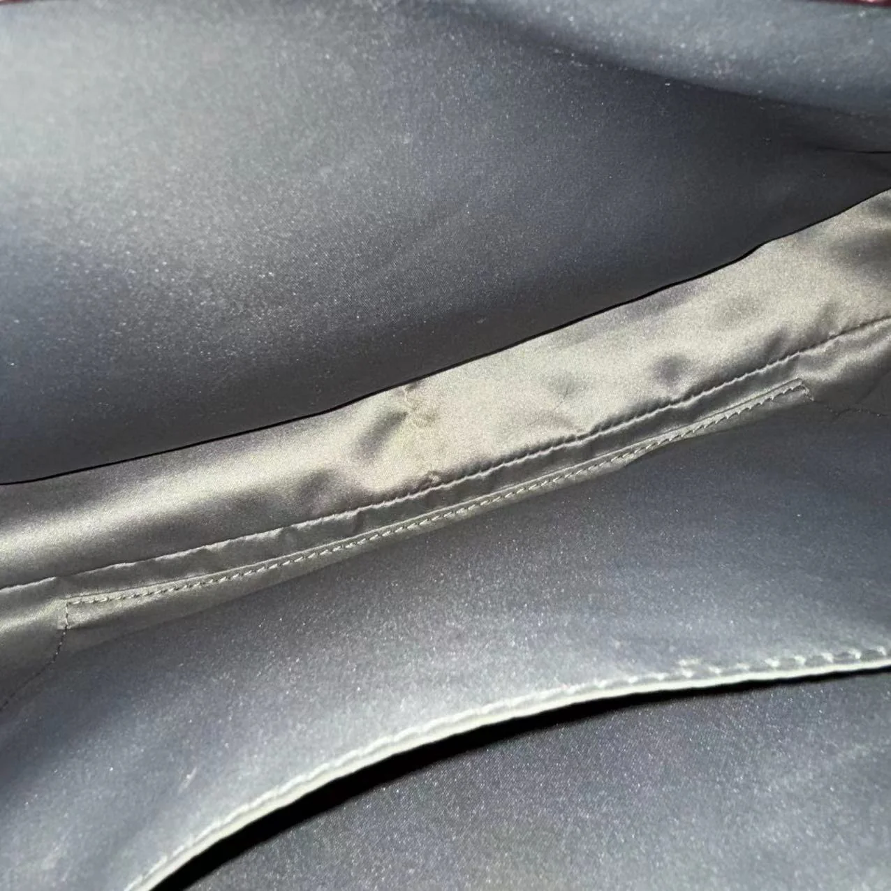 GST Grand Shopping Tote Caviar Quilted Burgundy Dark Red Silver Hardware Series 19