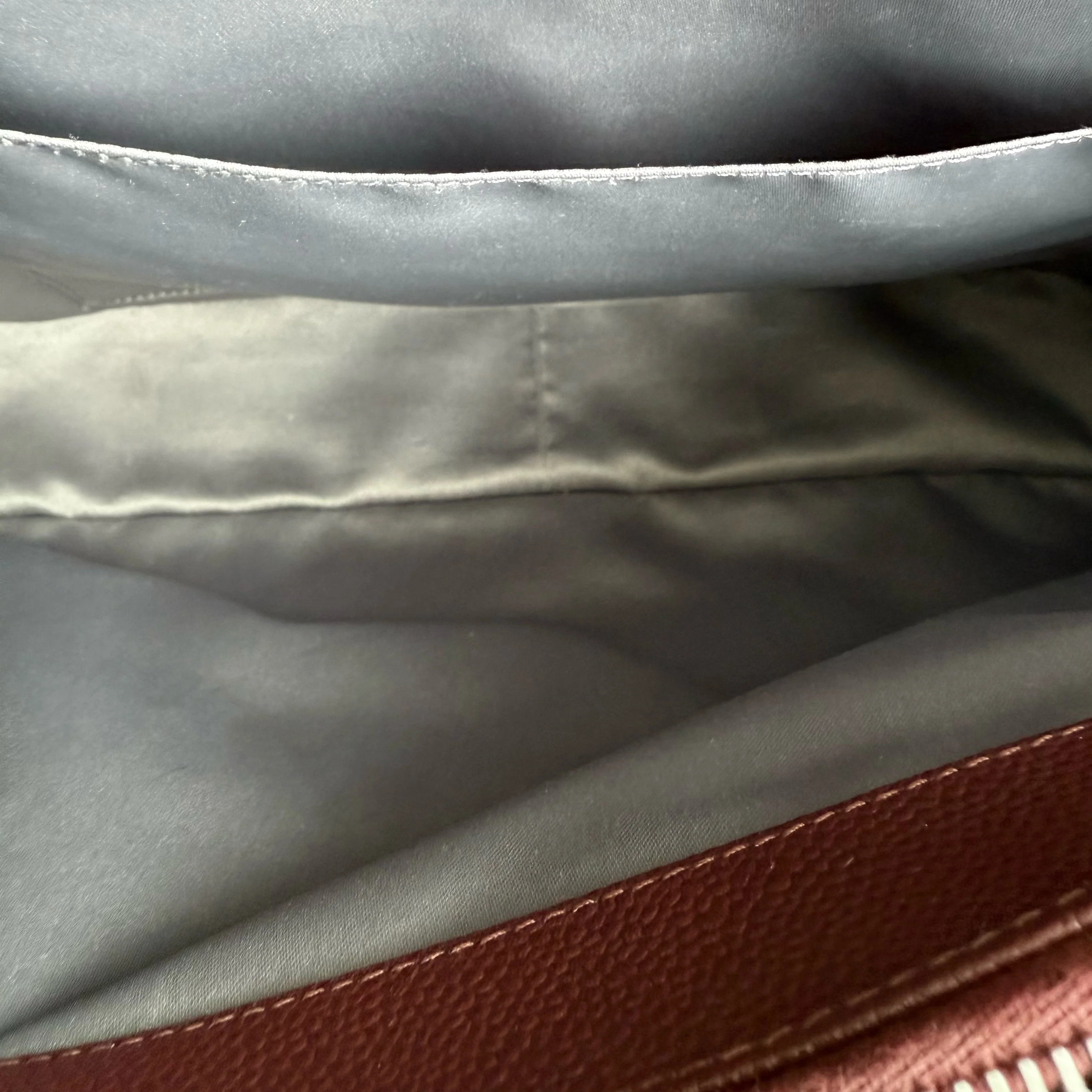 Chanel GST Grand Shopping Tote - Burgundy Caviar Quilted Silver Hardware Series 18