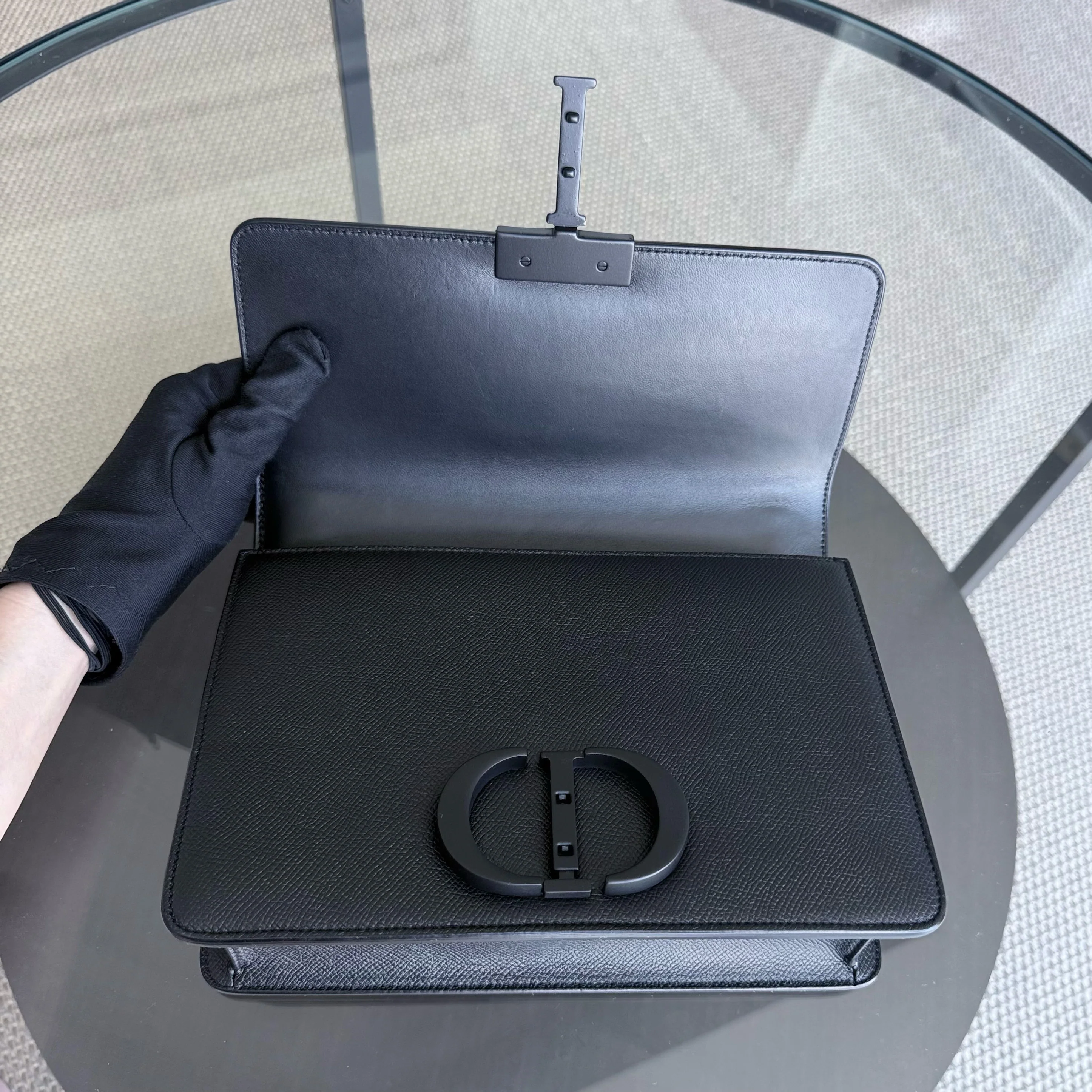 Dior 30 Montaigne 30 - Grained Calfskin All Black