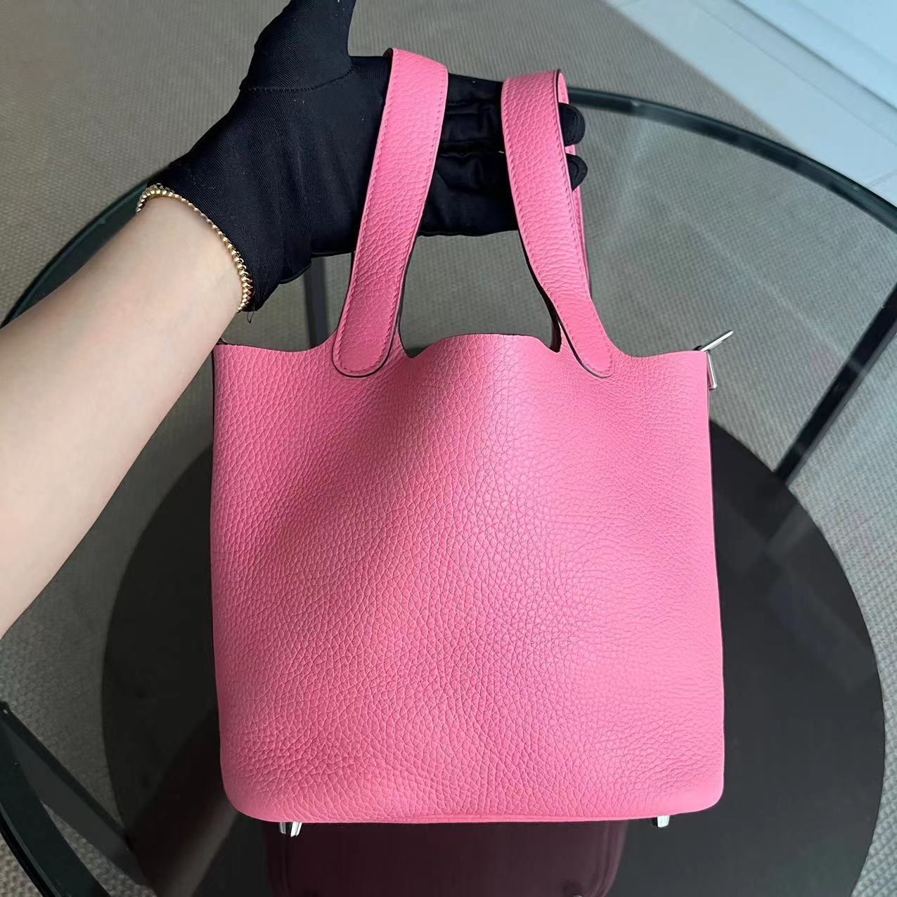 Hermes Picotin 18 - A Stamp Mauve Sylvestre Clemence Pink Silver Hardware